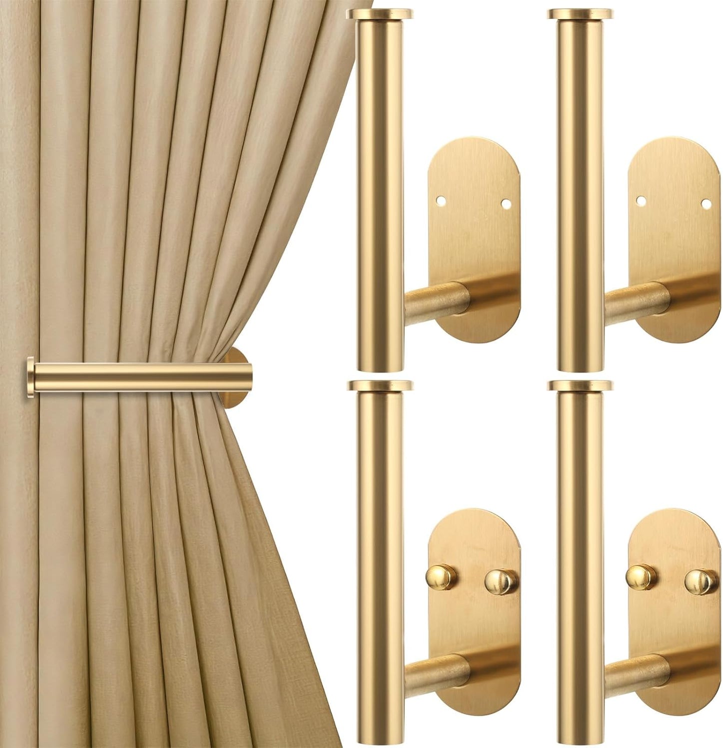 Metal Curtain Holdbacks - Secure & Stylish!