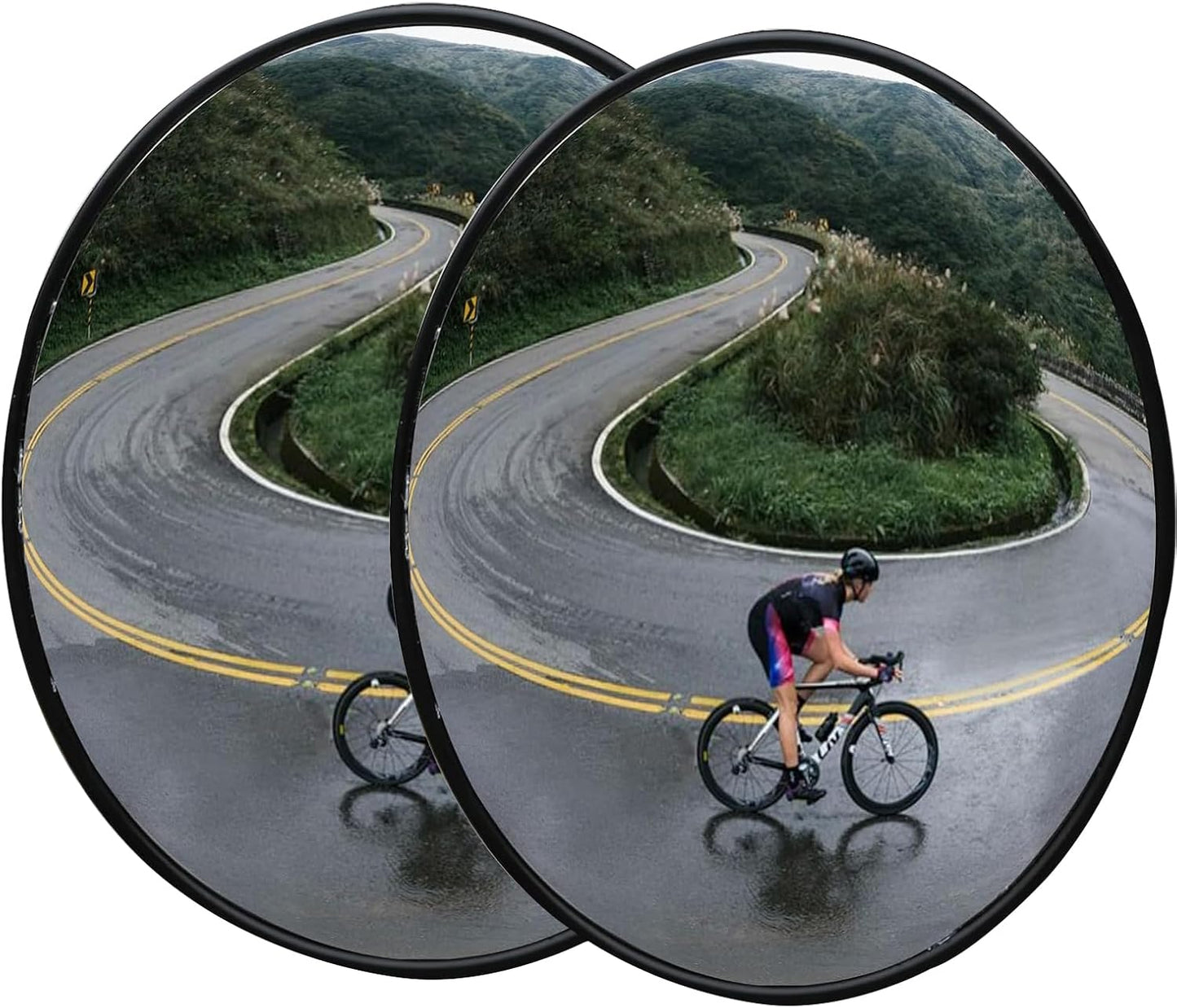 18 Inch Black Security Mirror for Enhanced Safety and Visibility