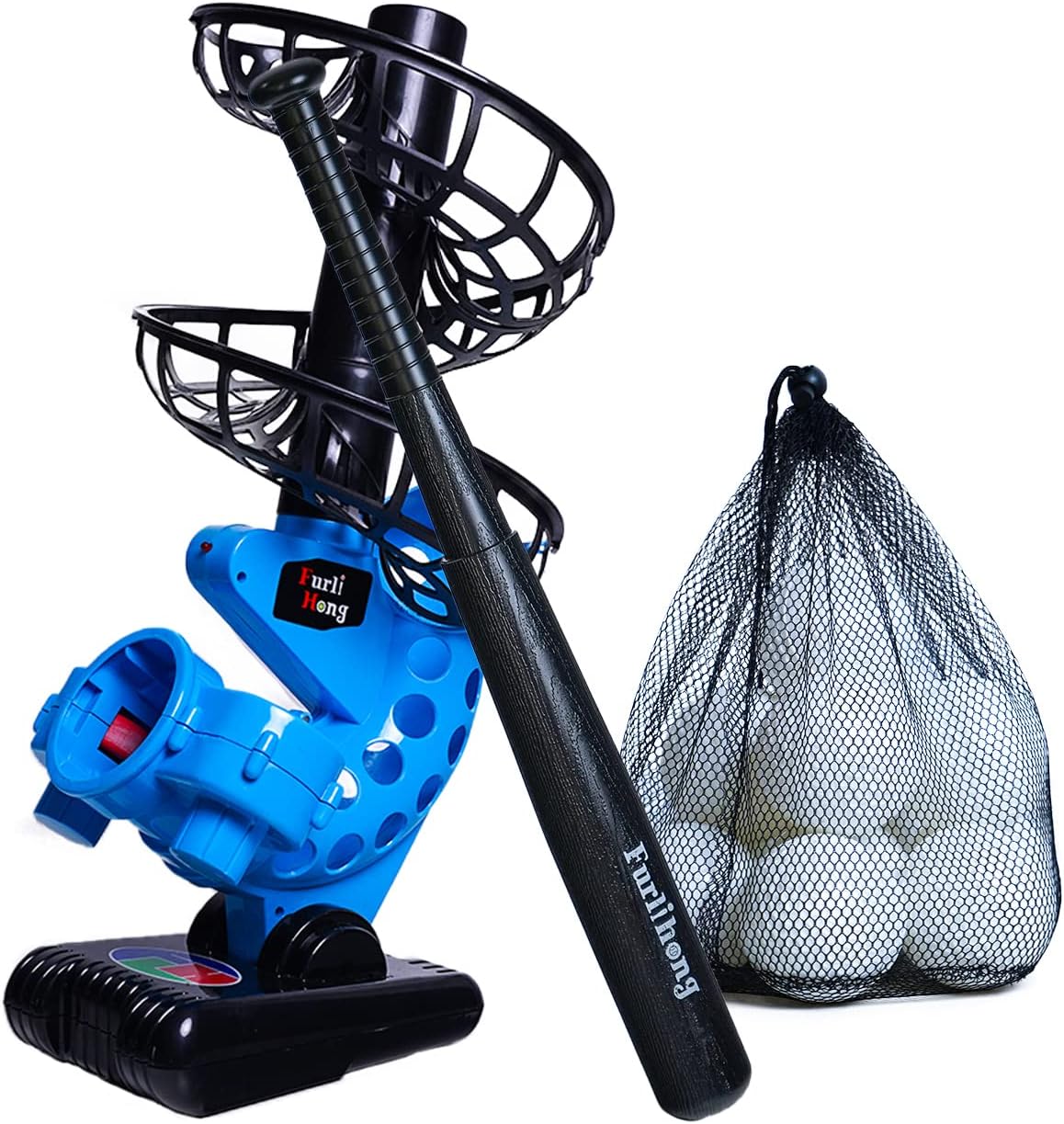 Furlihong 380BH Baseball Pitching Machine for Kids and Beginners