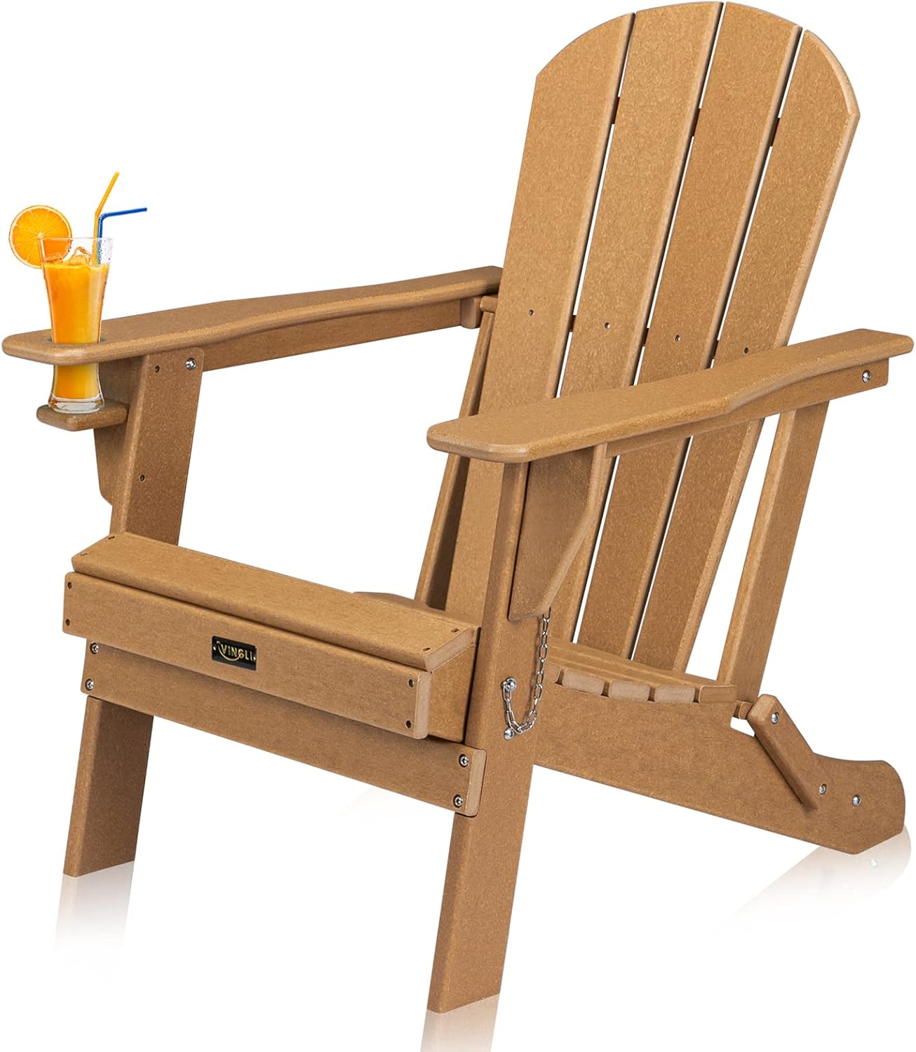 VINGLI Plastic Folding Adirondack Chair for Outdoor Comfort