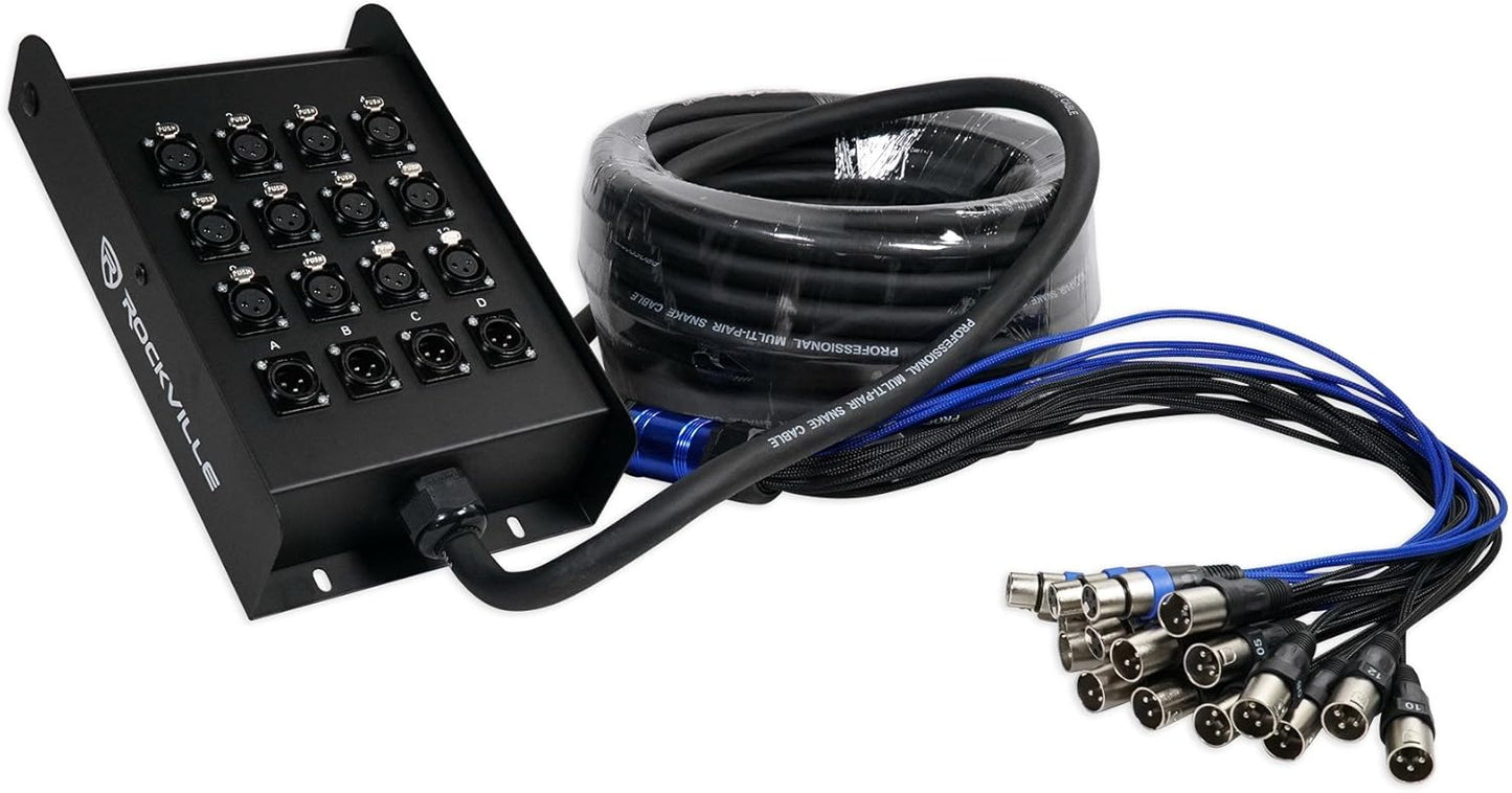 Rockville SX1650 16 Channel XLR Snake Cable for Live Sound