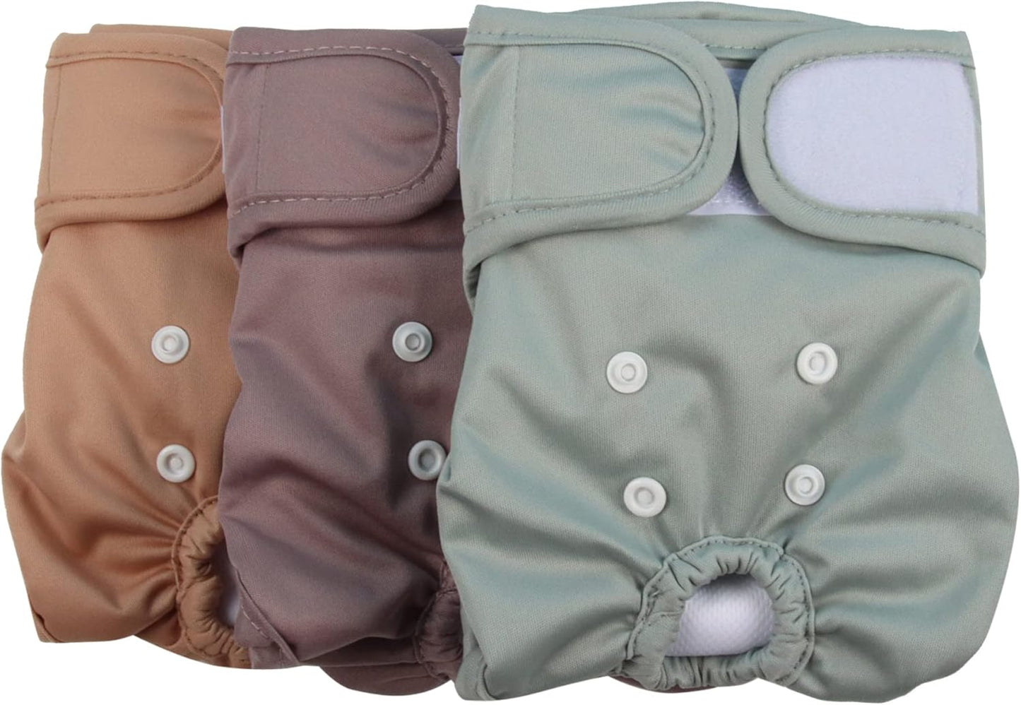Premium Washable Dog Diapers (3 Pack) for Small Dogs - Leakproof & Reusable