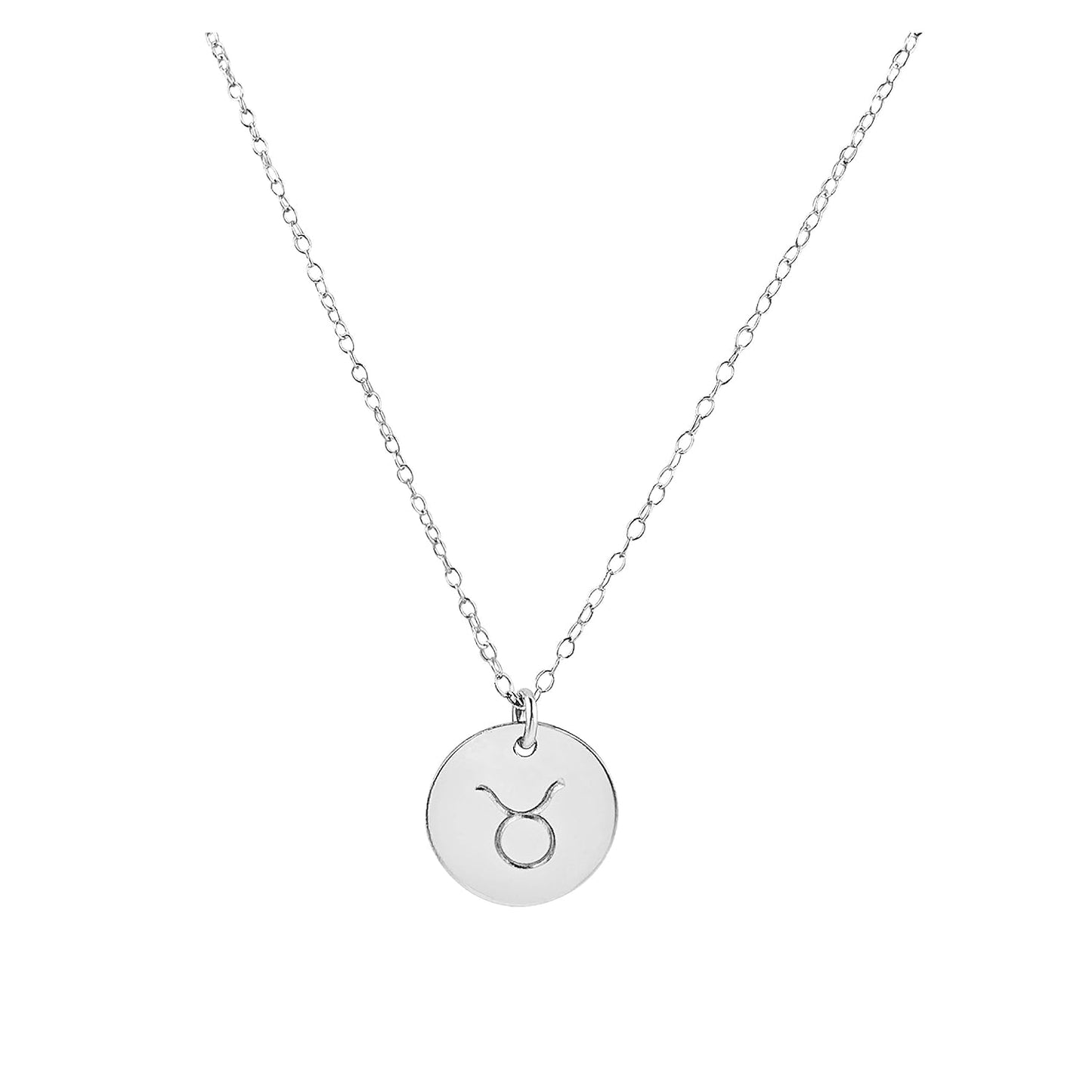 Jewelry Silver Taurus Necklace - Astrology Charm Pendant Gift