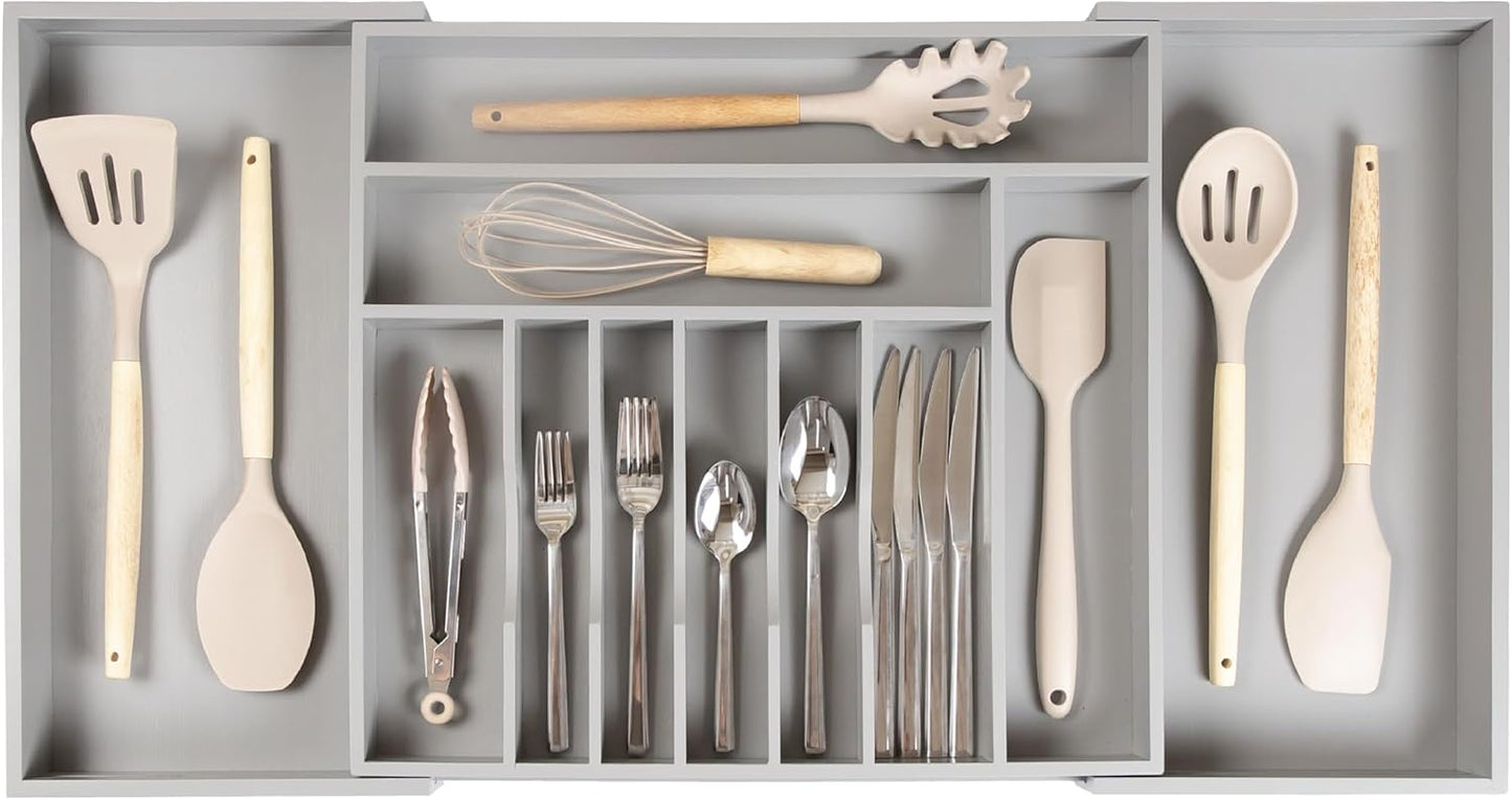 Premium Silverware Organizer for Kitchen Drawers, Expandable Design