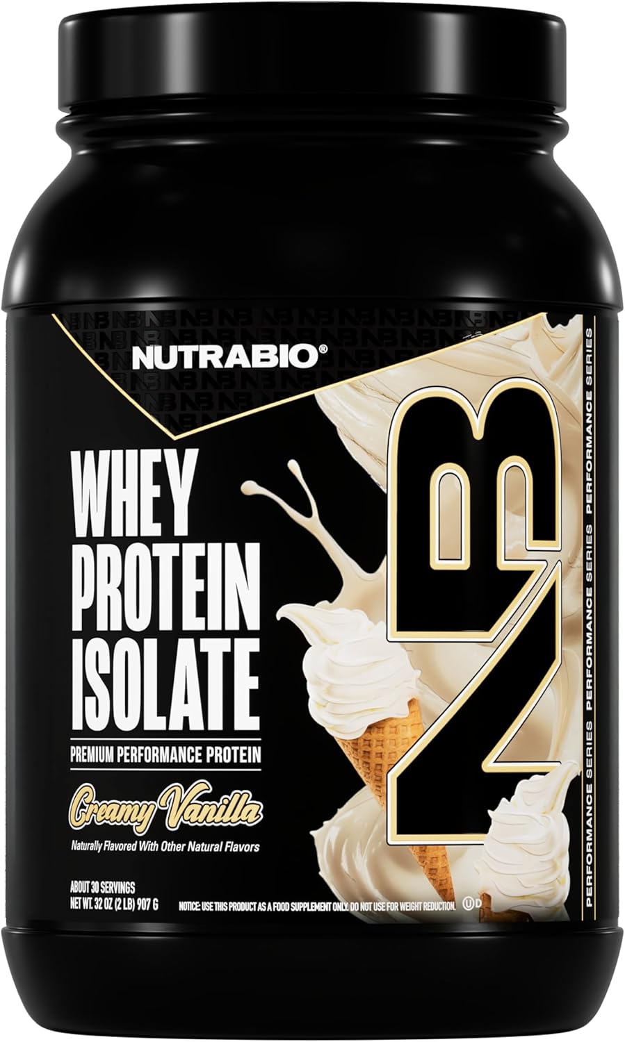 NutraBio 100% Whey Protein Isolate Powder for Muscle Growth