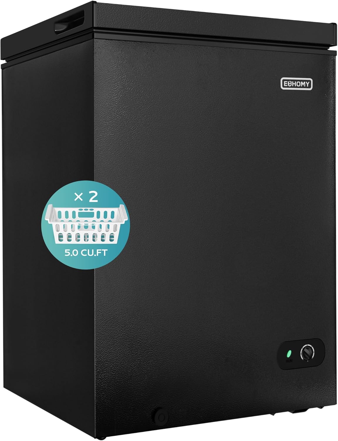 Euhomy 5.0 Cu.Ft Chest Freezer with Adjustable Thermostat