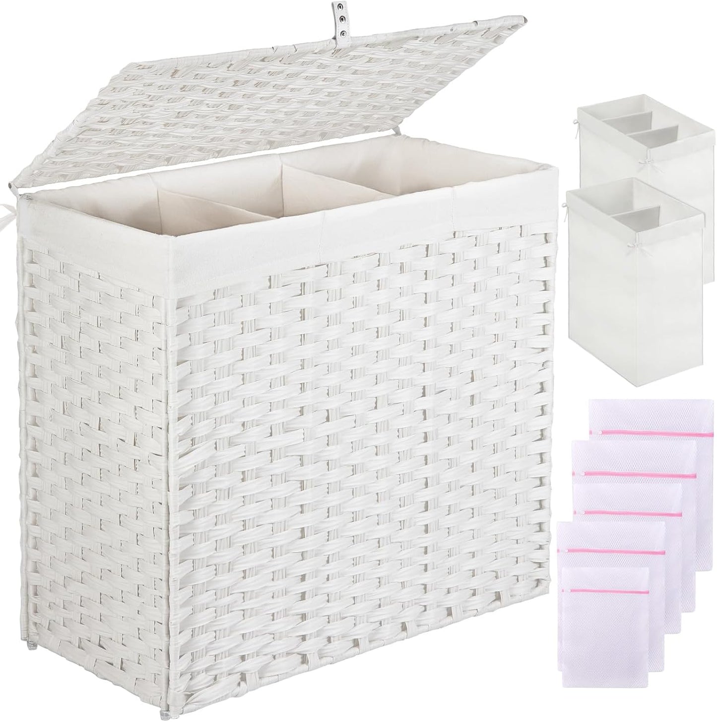 Greenstell Laundry Hamper with Lid - 125L Large Capacity Basket