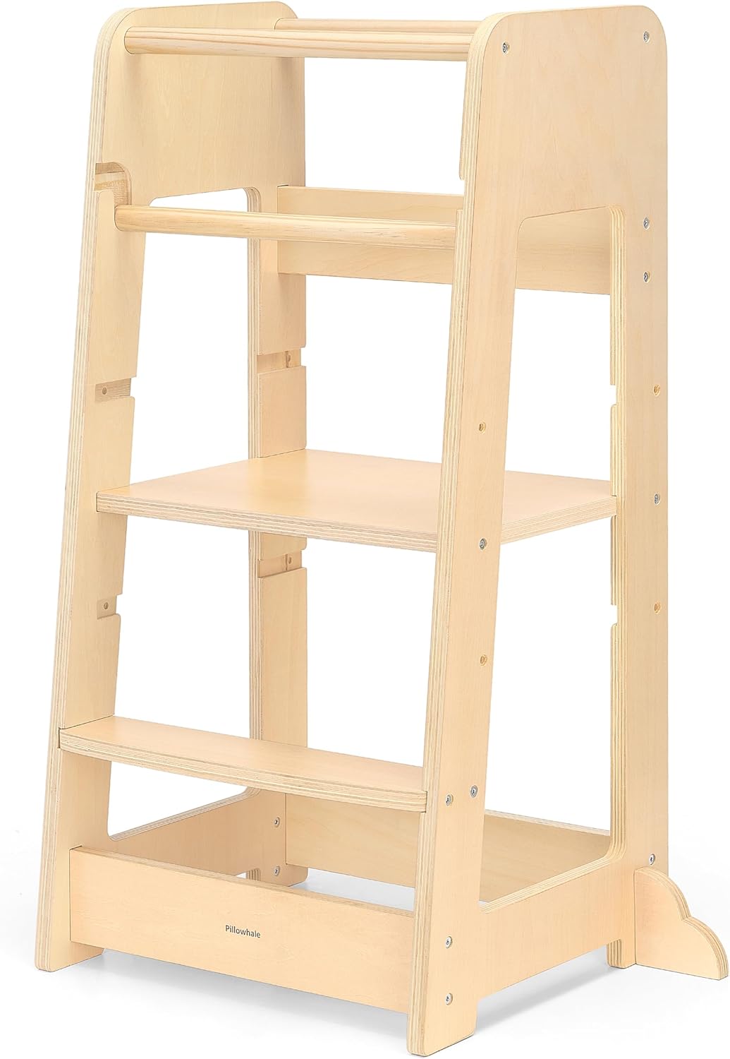 Standing Tower for Toddlers - Adjustable Height with Safety Rail