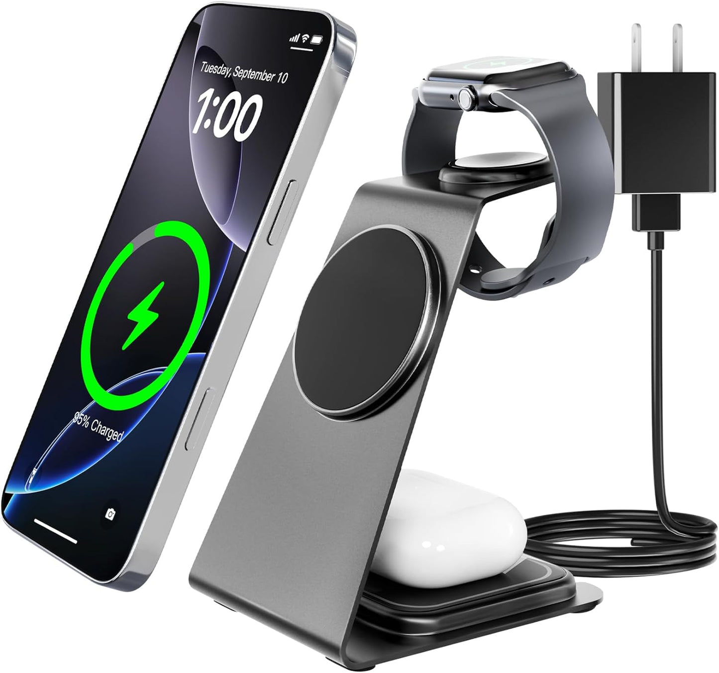 3-in-1 Magnetic Wireless Charging Station for Apple Devices