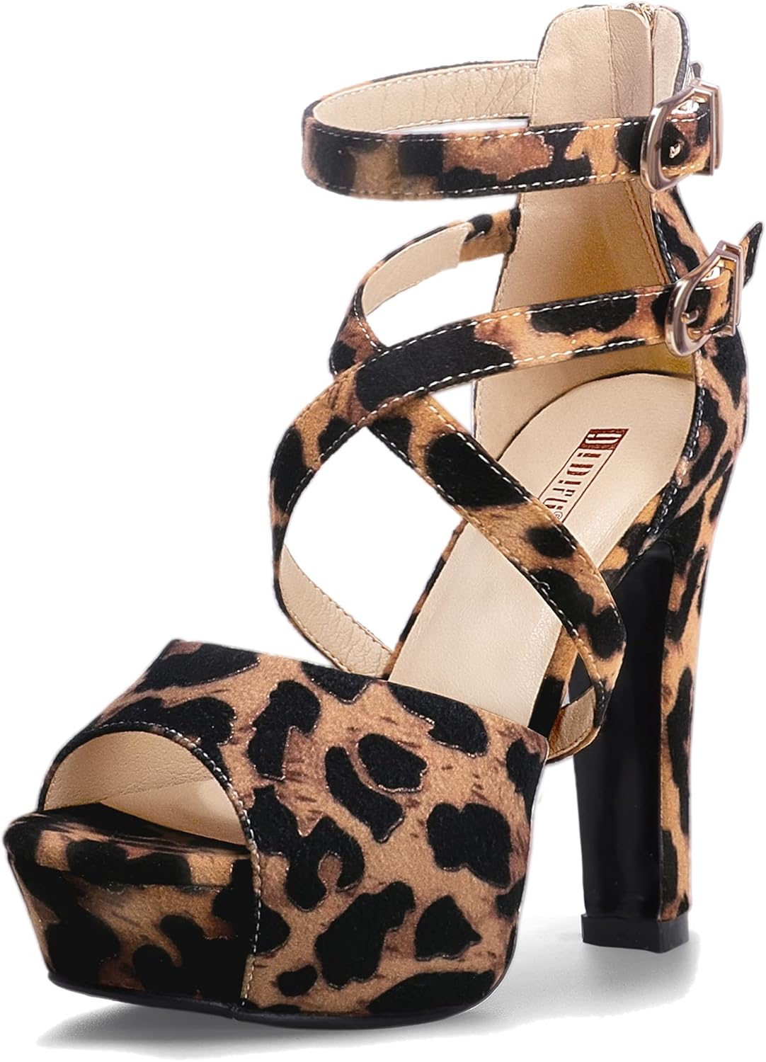 IDIFU Women's Crisscross Strappy Platform High Heels Sandals