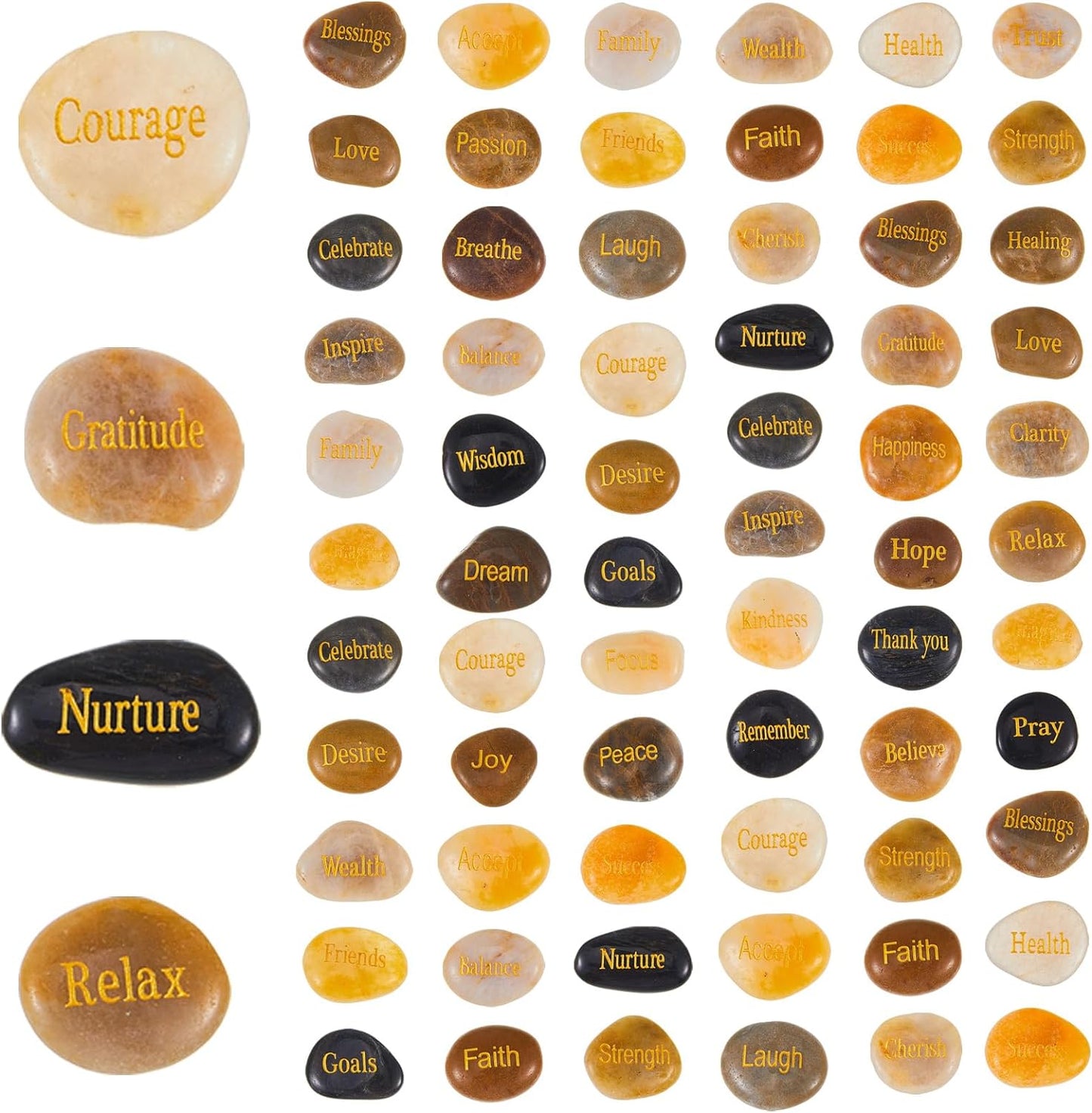 Engraved Inspirational Stones for Positive Encouragement Gifts