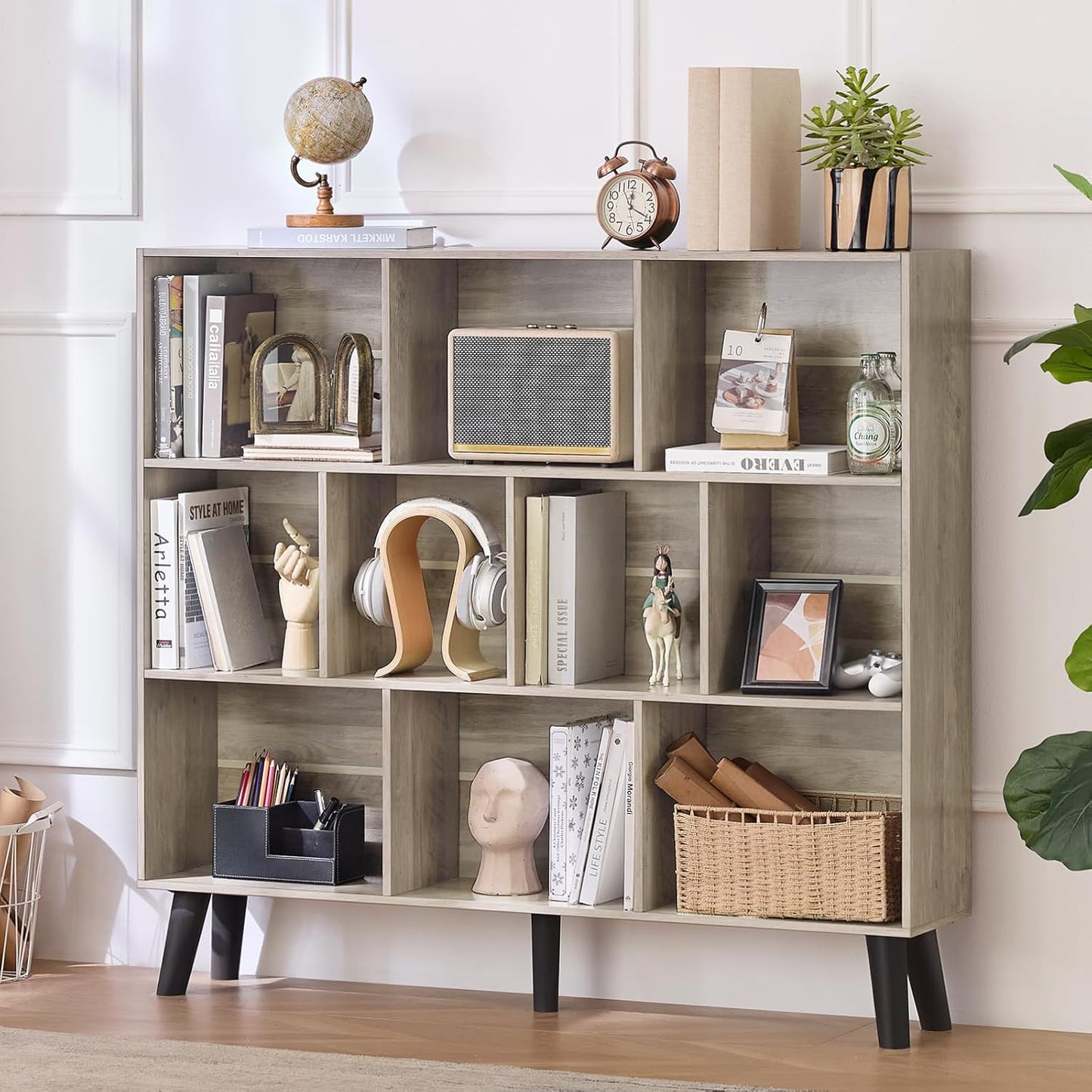 Modern 10 Cube Bookshelf with Legs for Stylish Storage Solutions