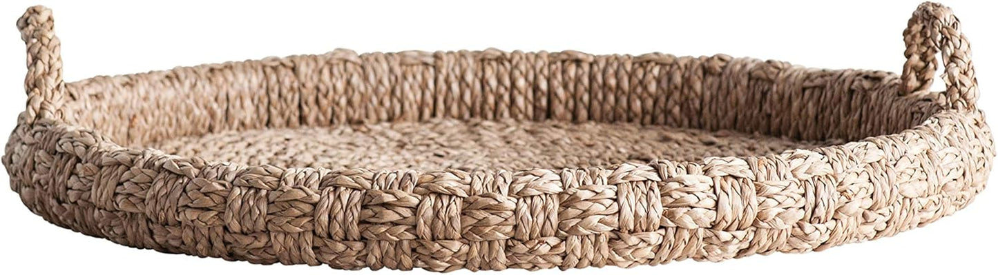 Creative Co-Op Round Braided Bankuan Tray with Handles Review