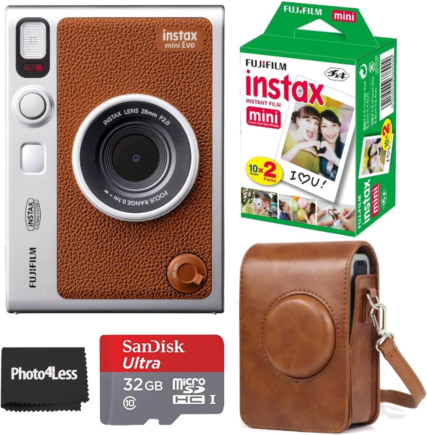 Fujifilm Instax Mini EVO Hybrid Instant Camera with Film Pack