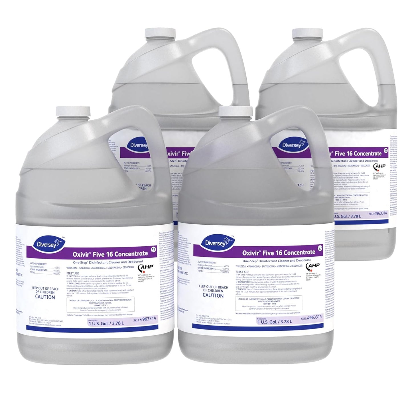 Oxivir Diversey 4963314 One-Step Hospital Strength Disinfectant
