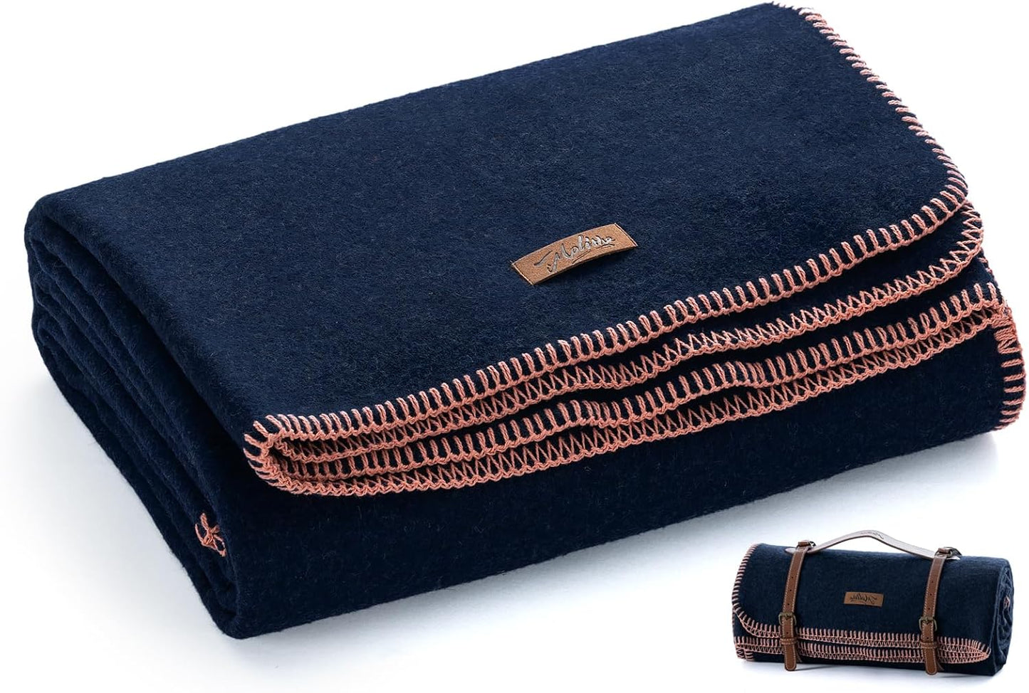 Molithe 100% Wool Blanket - Warm, Thick, Washable Comfort