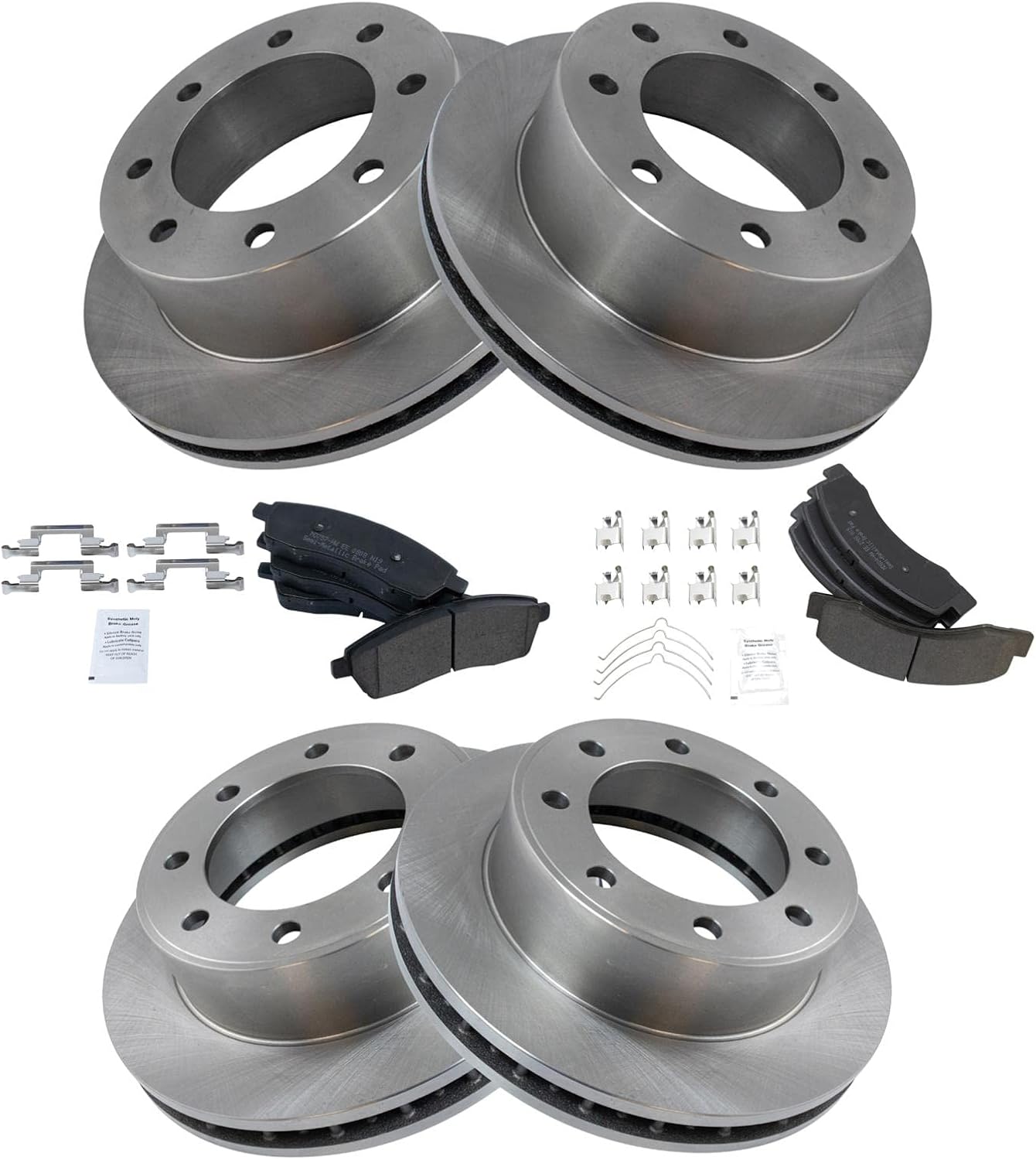 TRQ Brake Pad & Rotor Kit for 2000-2005 Ford Excursion & F-Series