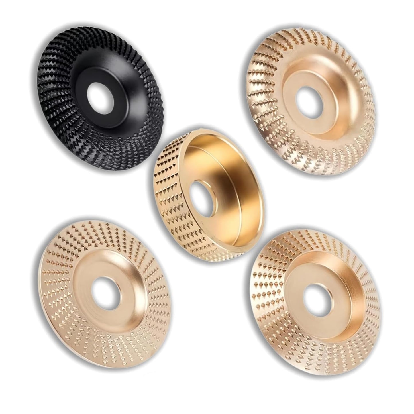 Premium Wood Carving Disc Set for Angle Grinders - 5 Pack