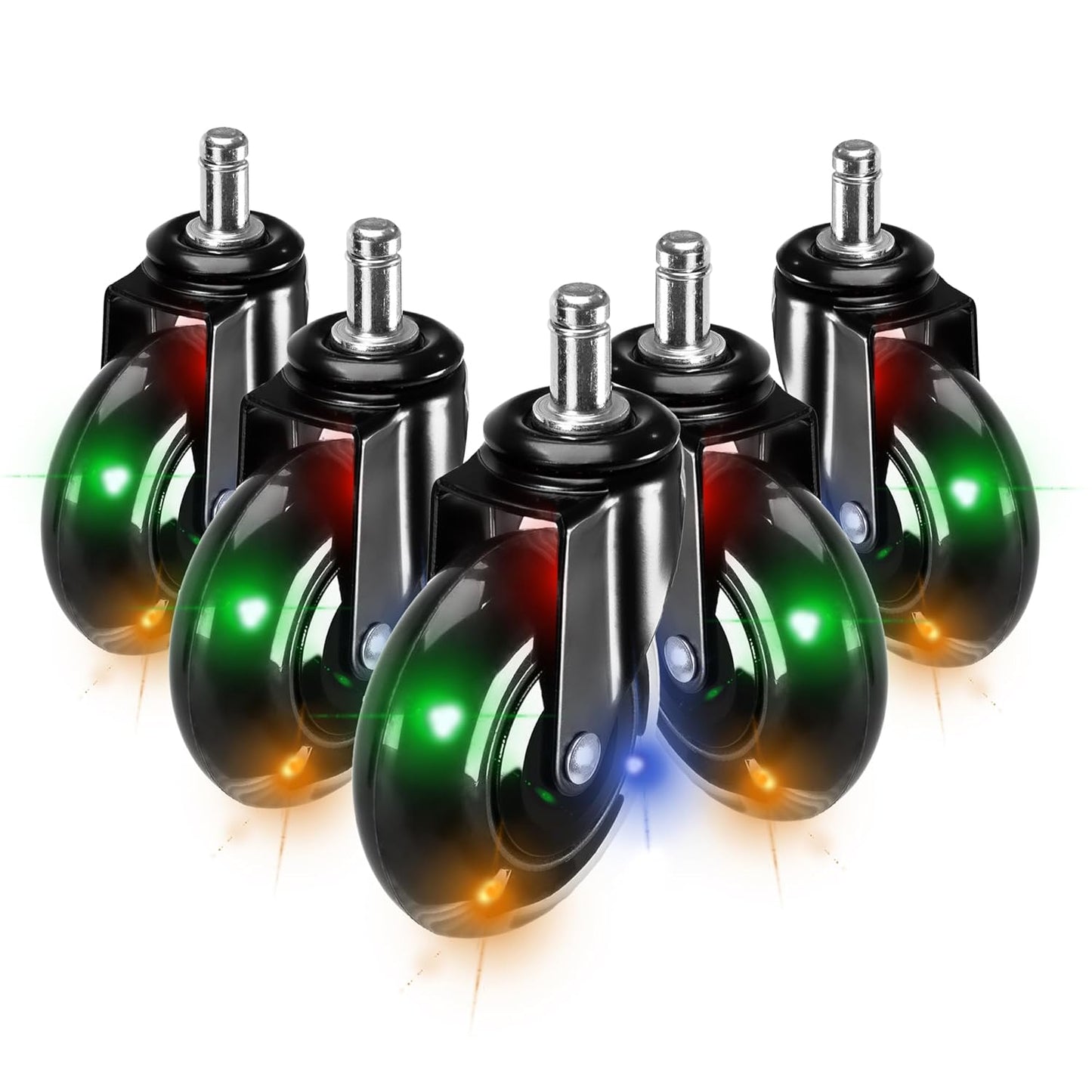 Frassie RGB Gaming Chair Wheels: Heavy Duty & Colorful!