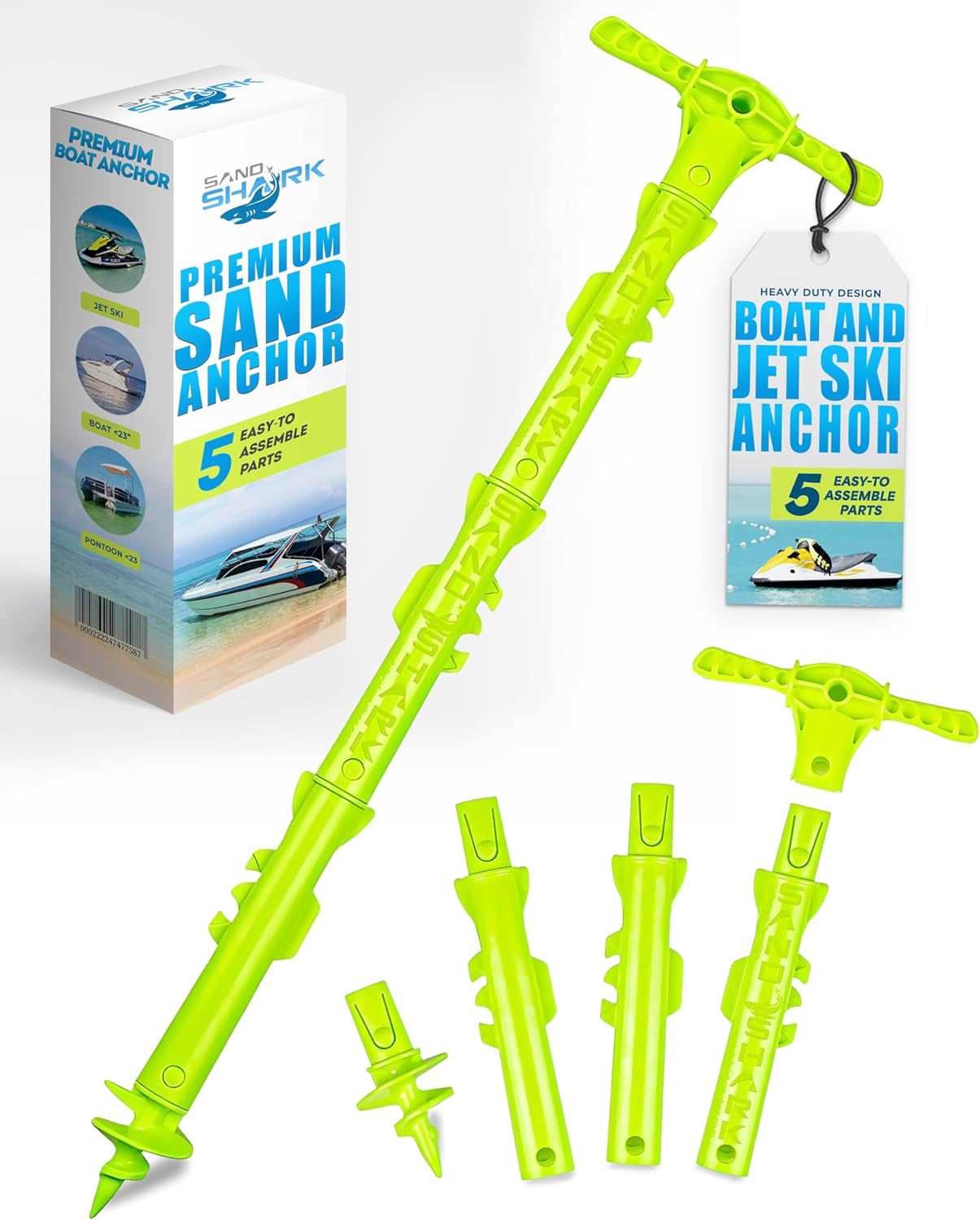 SandShark Jet Ski & Boat Anchor Kit: Strong ABS, Easy Storage