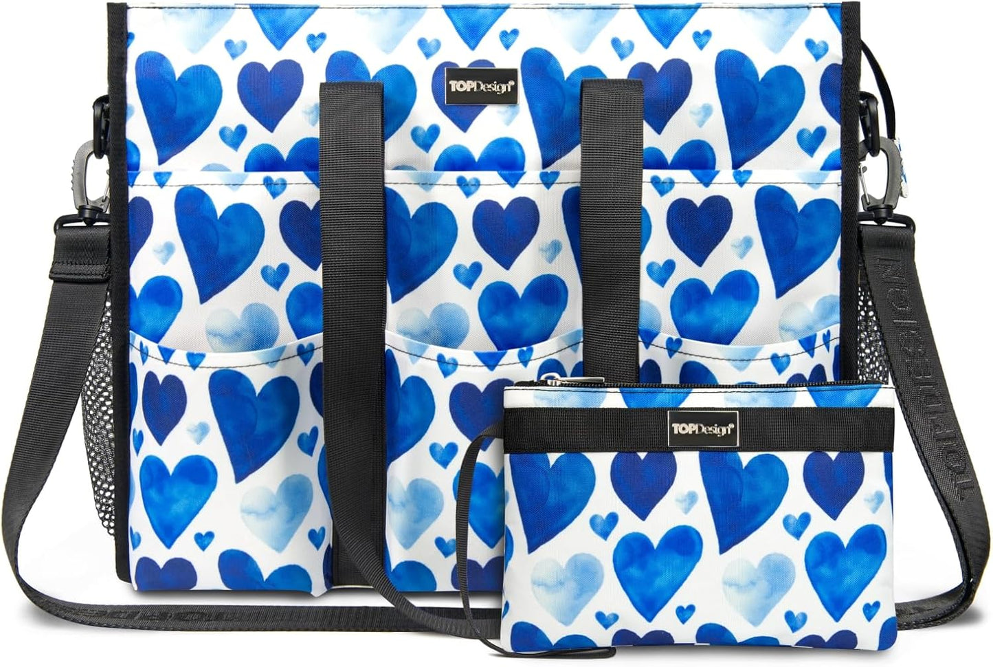 Utility Water Resistant Tote Bag with 22 Pockets for Women