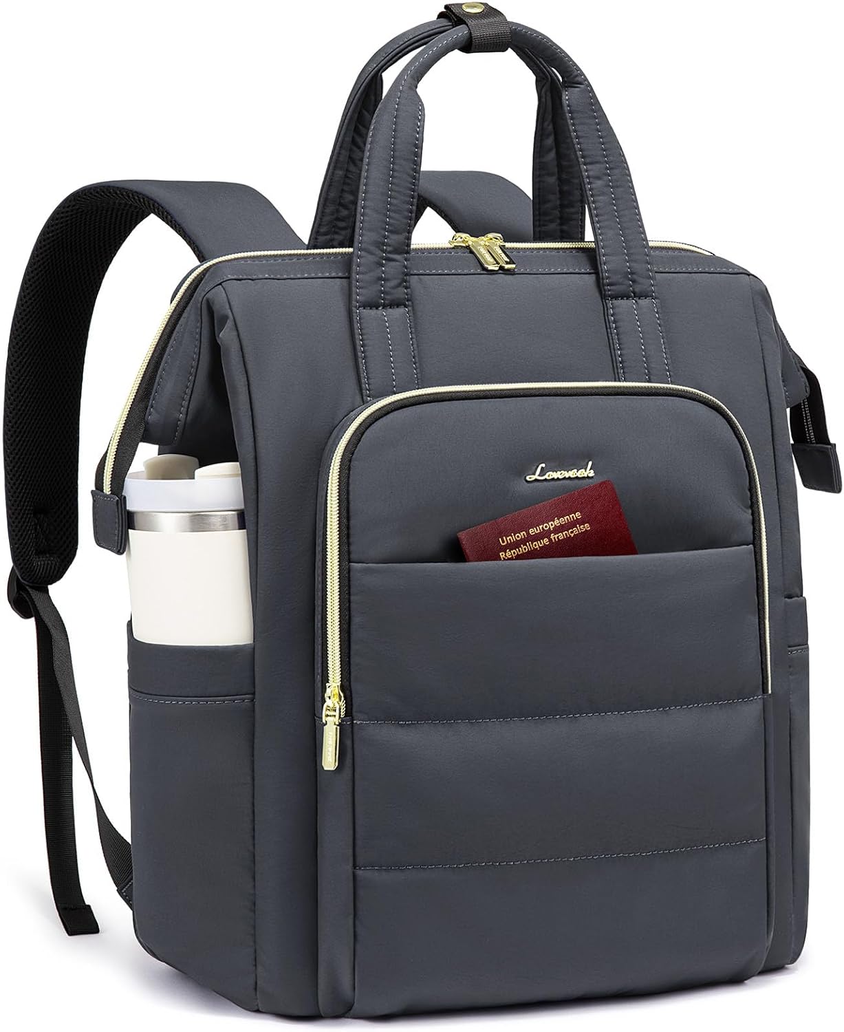 LOVEVOOK Lightweight Puffer Laptop Backpack for Women 15.6 in