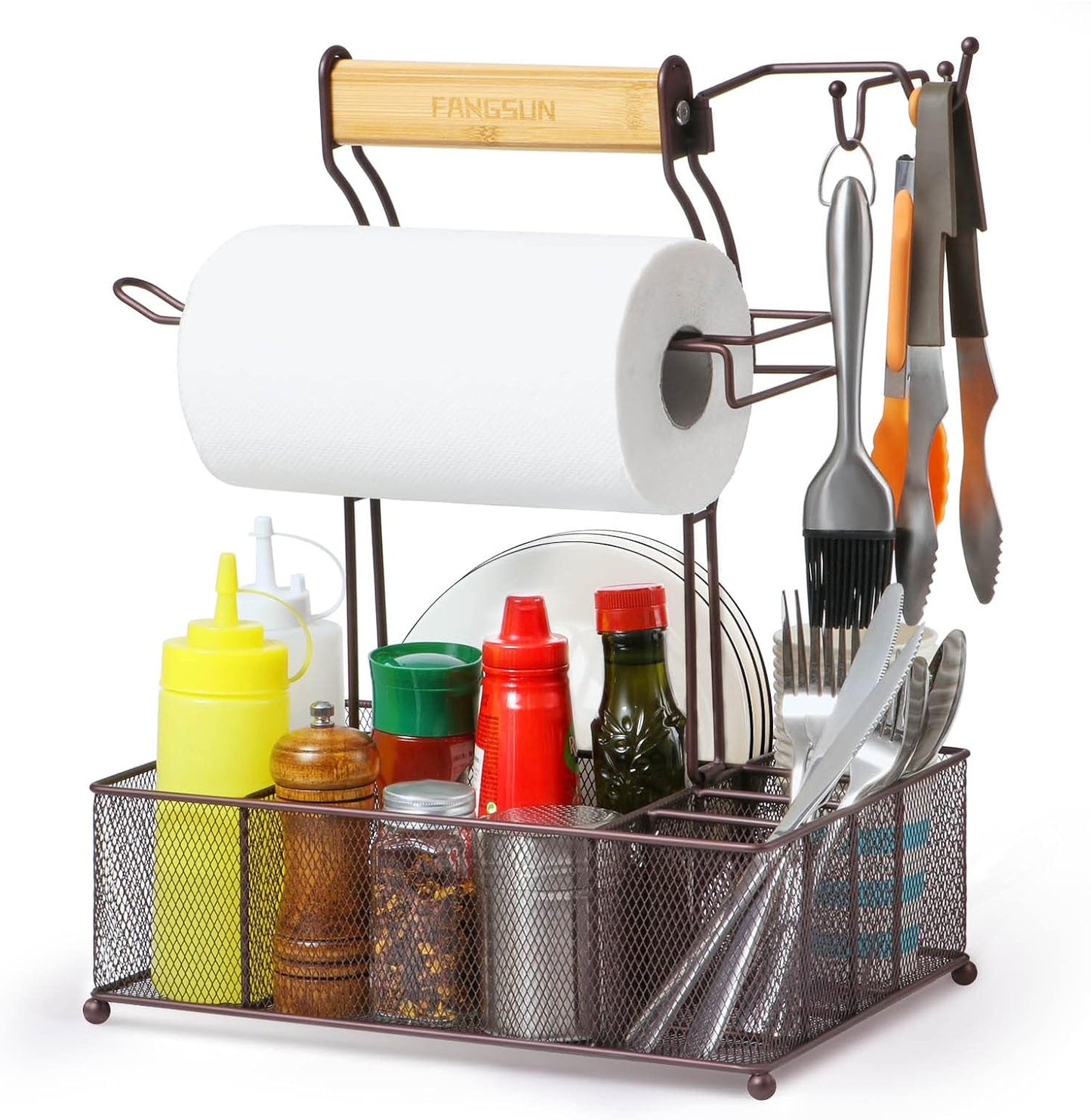 FANGSUN Grill Caddy: Ultimate BBQ Organizer for Outdoor Fun