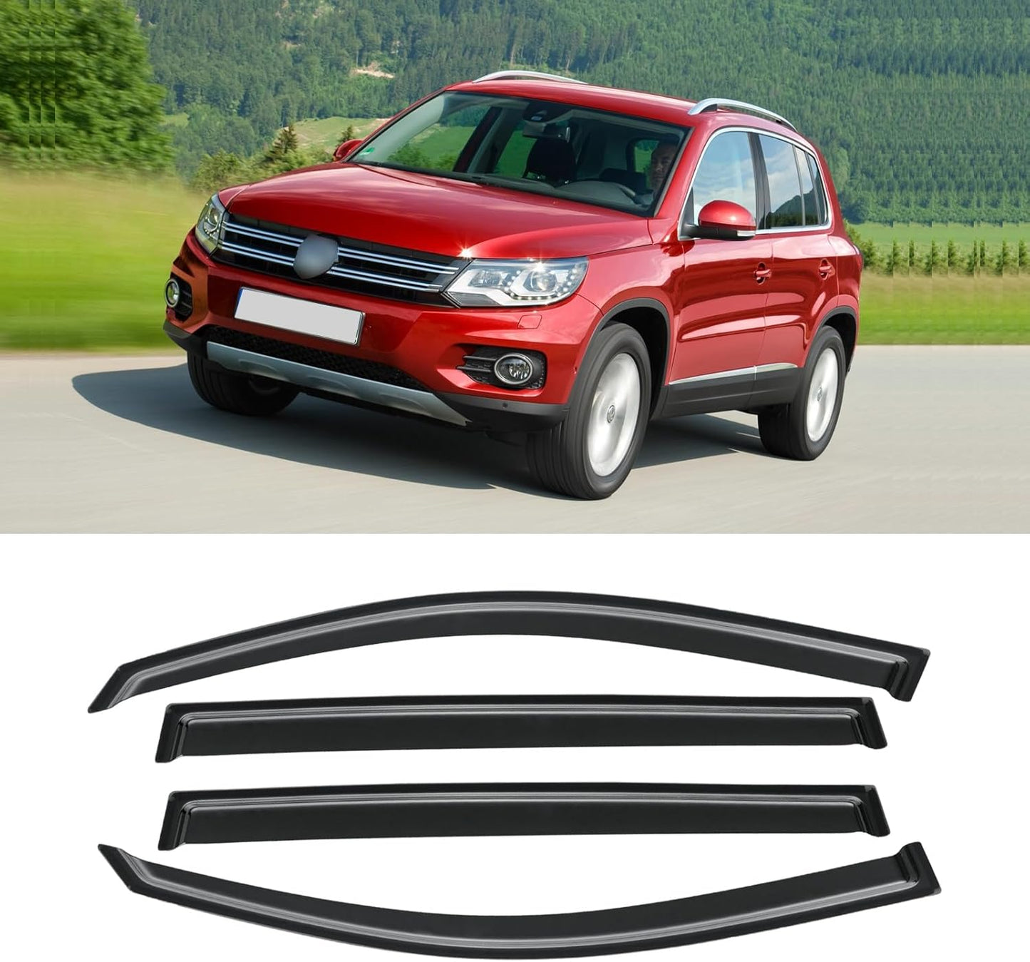 Window Visor for Volkswagen Tiguan 2009-2017 - Durable Rain Guards