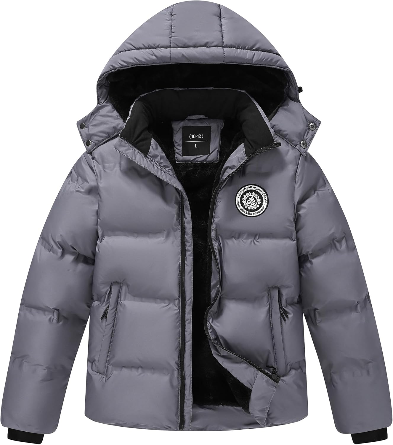 Kids Winter Coat Warm Fleece Thermal Padded Jacket for Outdoor