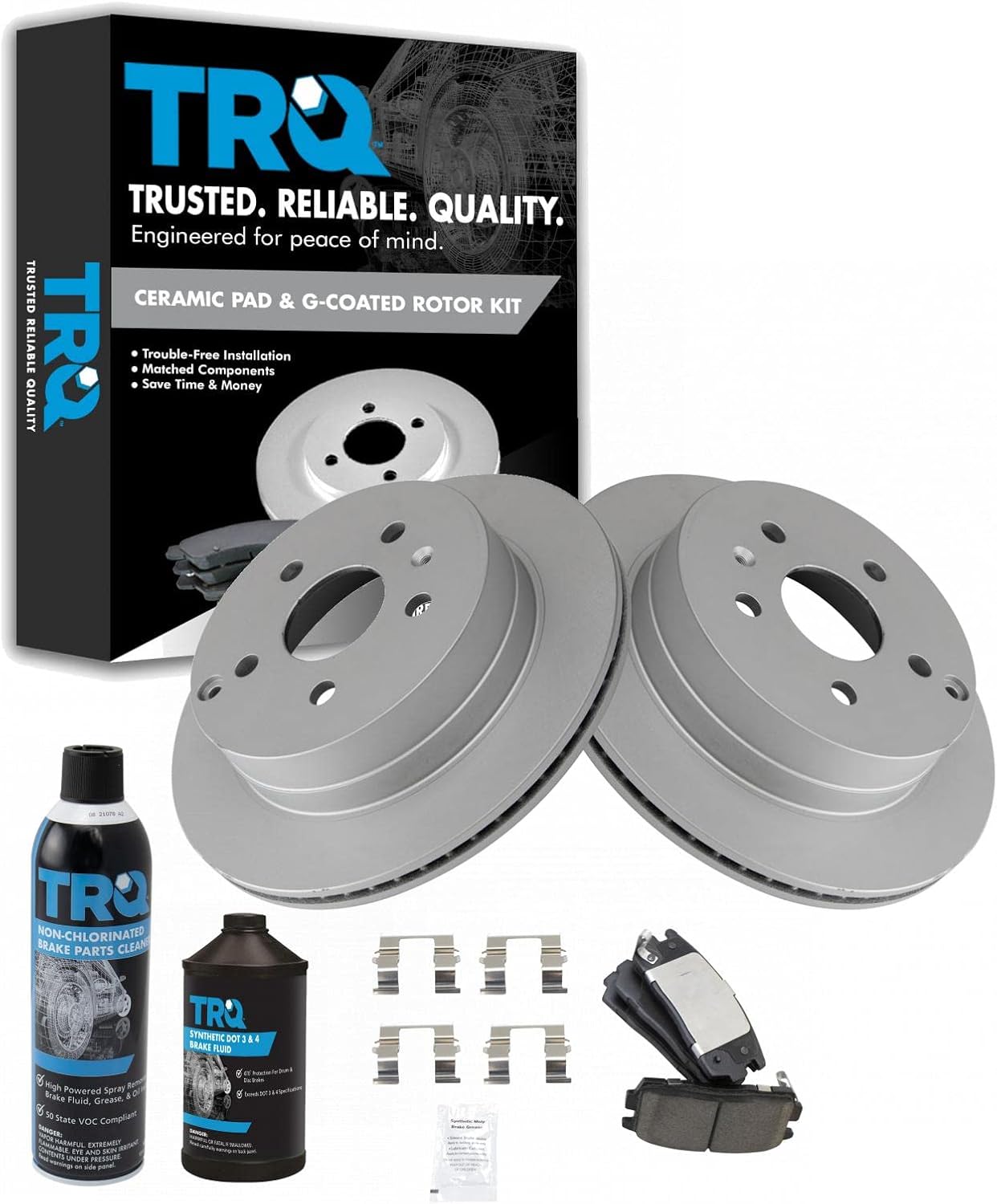 TRQ Rear Brake Pad & Rotor Kit for Chevrolet Equinox & GMC Terrain