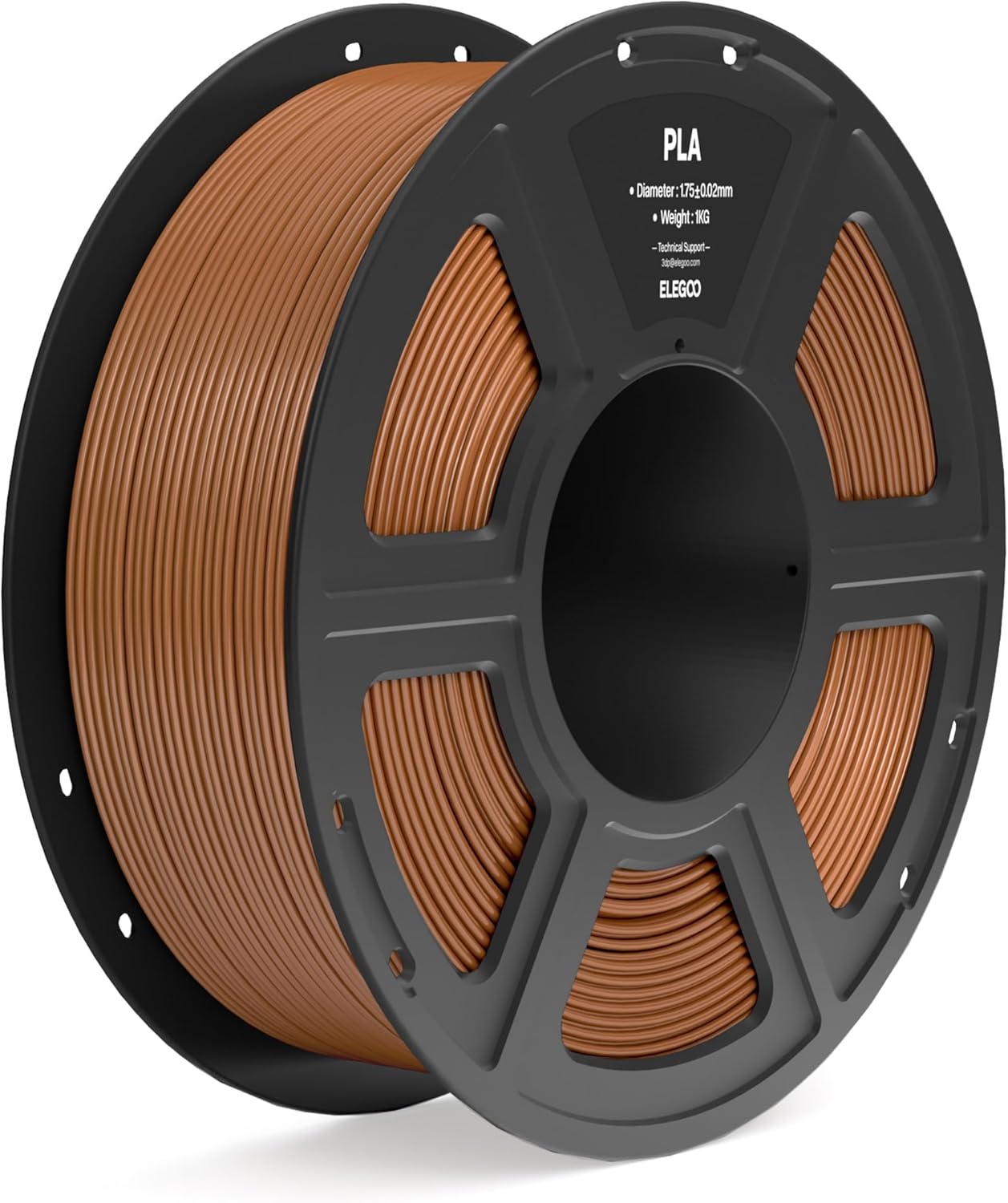ELEGOO Brown PLA Filament, Precise 3D Printing, 1KG Spool