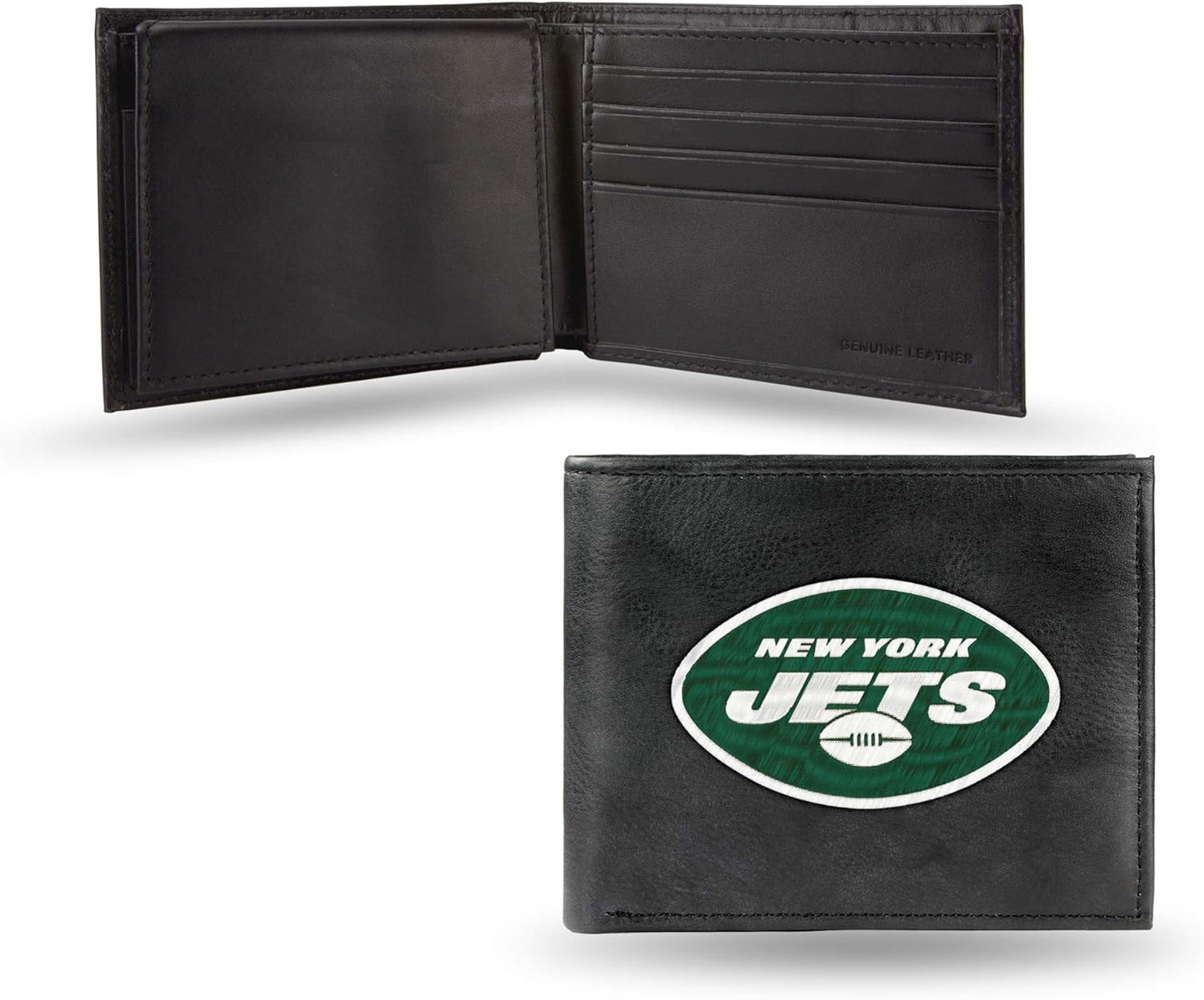 Men's Embroidered Leather Billfold Wallet for Sports Fans