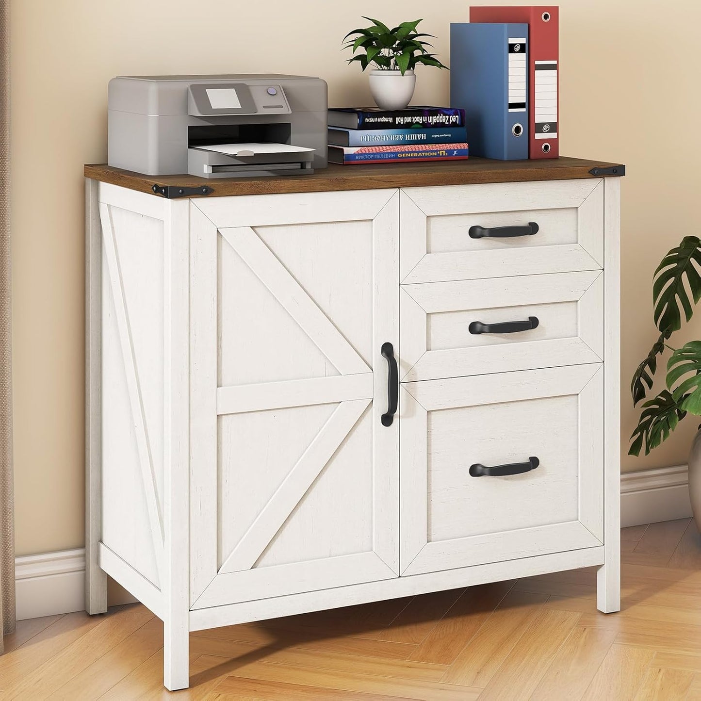 Lateral File Cabinet with 3 Drawers for Home Office Storage