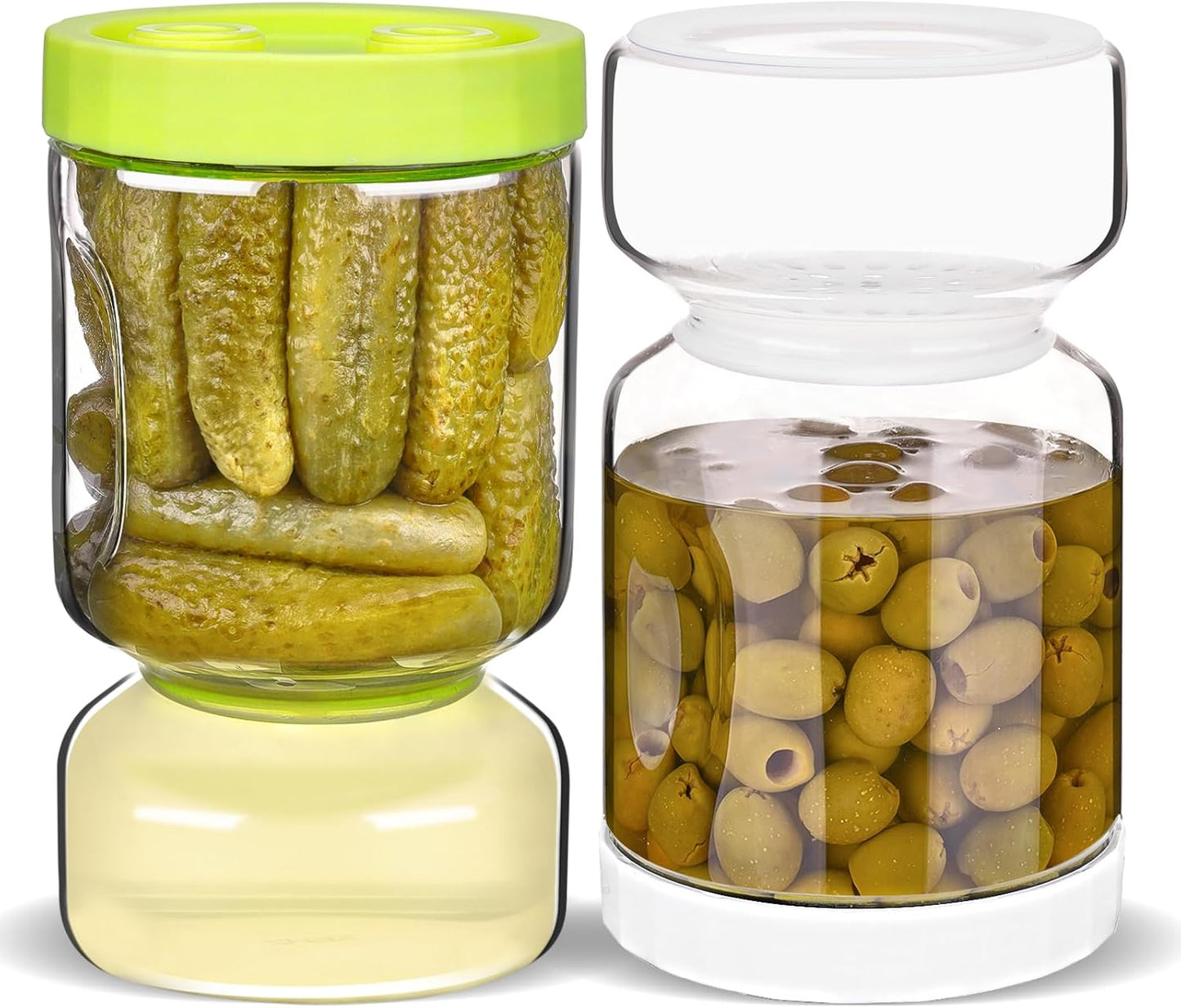 ZENS Glass Pickle Jar with Strainer for Perfect Pickling