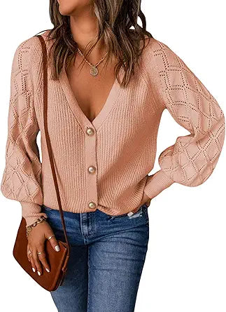 Astylish Women Long Sleeve Open Front Knit Cardigan Sweater