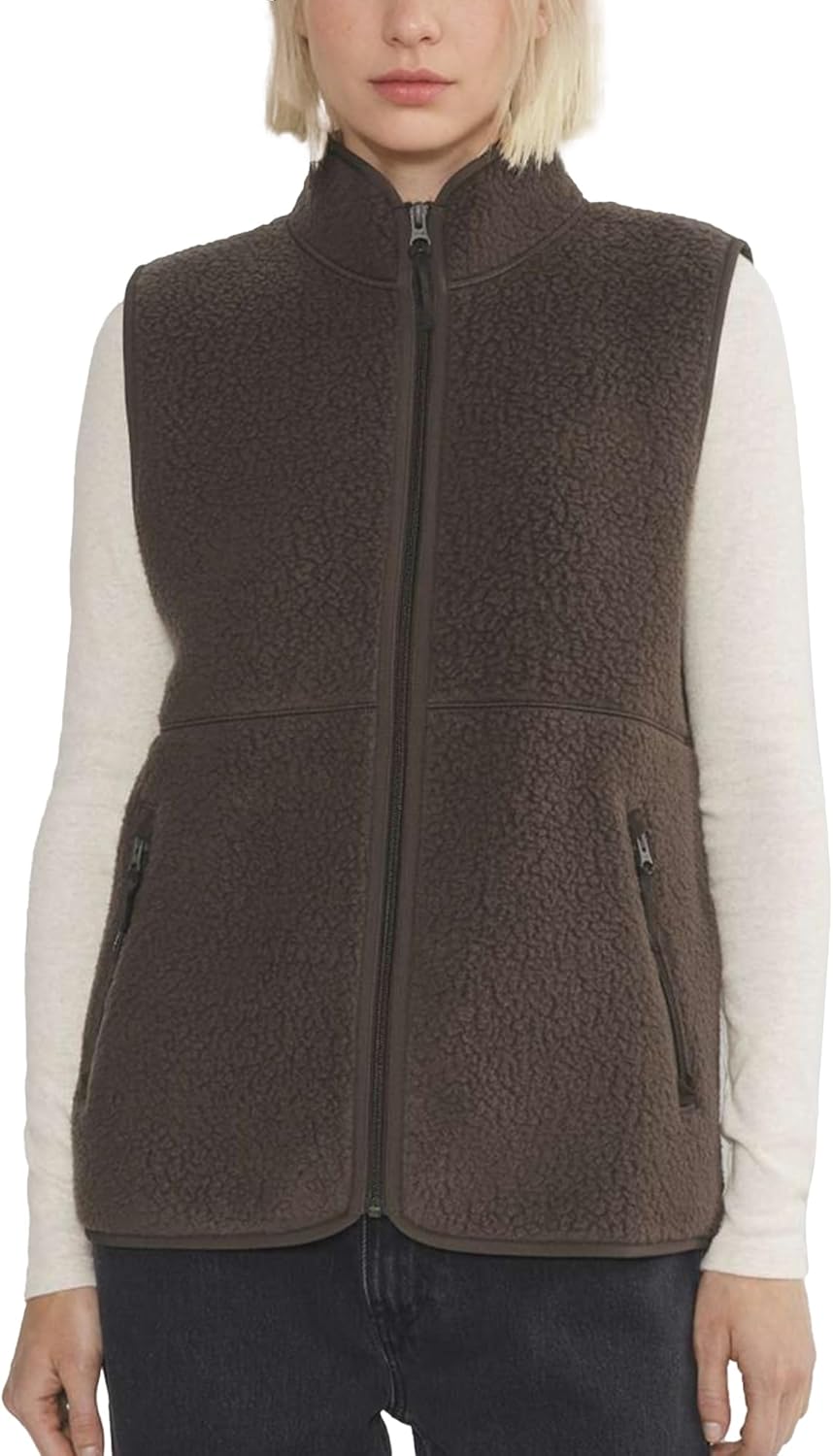 Trendy Warm Sherpa Fleece Vest for Women - Cozy Lightweight Jacket