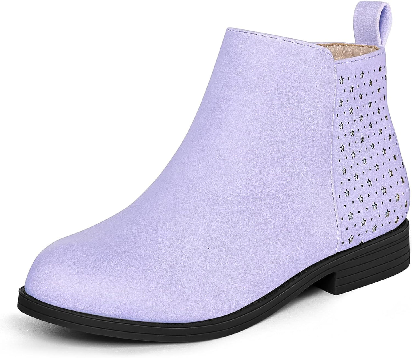 K KomForme Girls Ankle Boots with Side Zipper for Kids