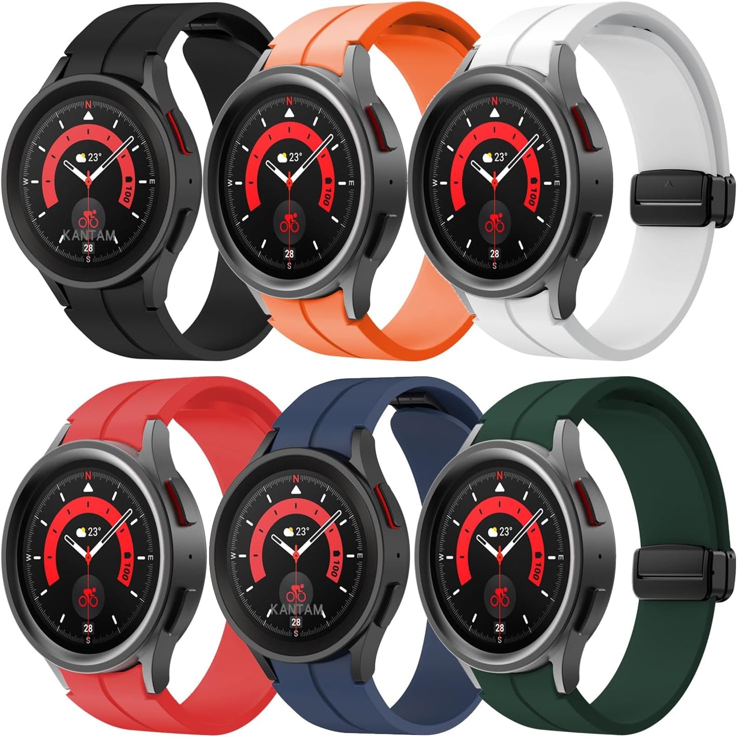 Silicone Sport Bands for Galaxy Watch 5 - No Gaps, All-Day Comfort