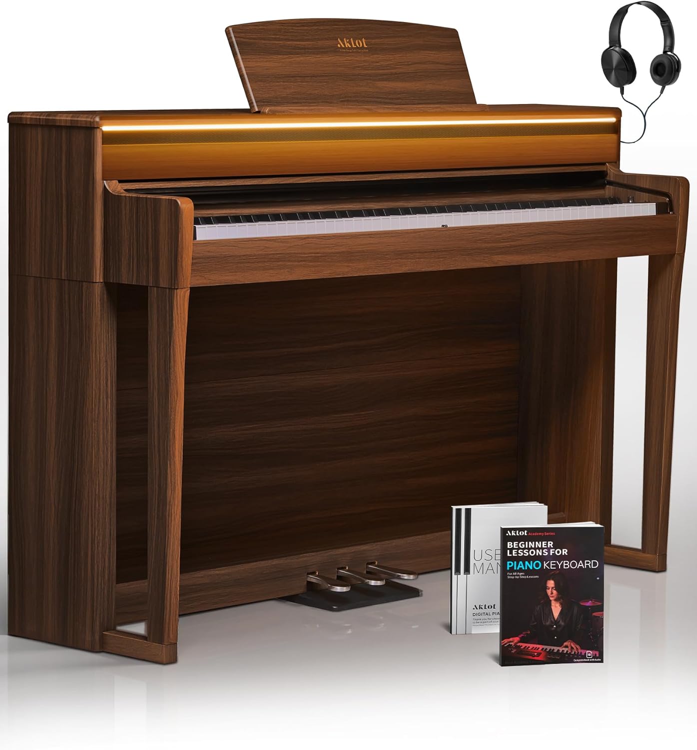 AKLOT AUR-LS02Pro Digital Piano: 88-Key Weighted Keyboard