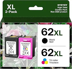DYEYOY 62XL Ink Cartridge Combo Pack for Envy and OfficeJet