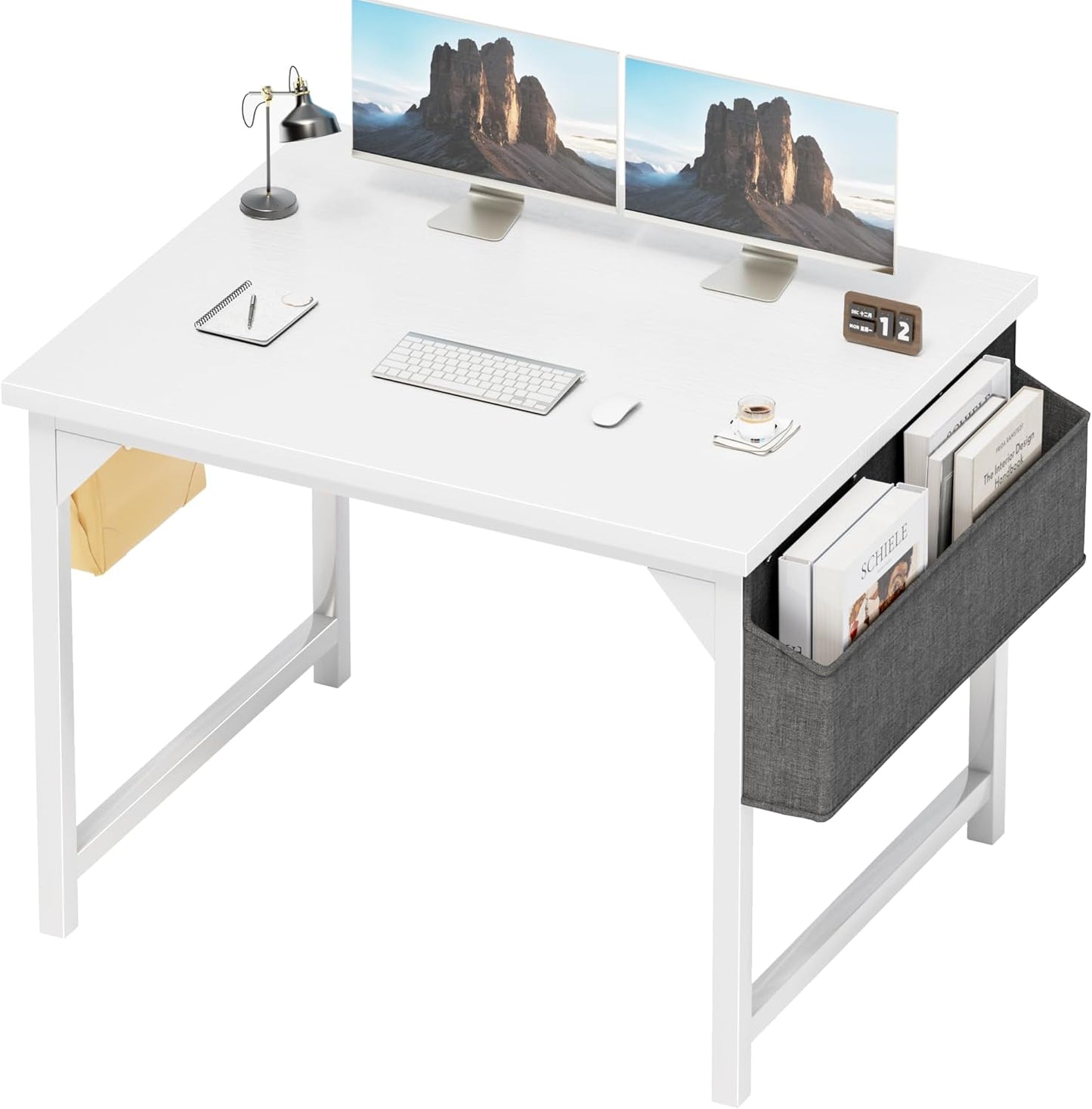 Shahoo 32 Student Desk with Storage - White