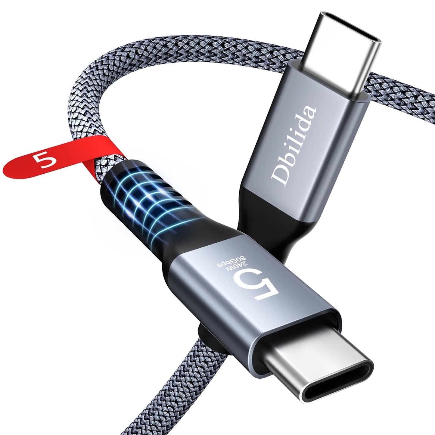 High-Speed Thunderbolt 5 Cable 3.3FT - 240W Power