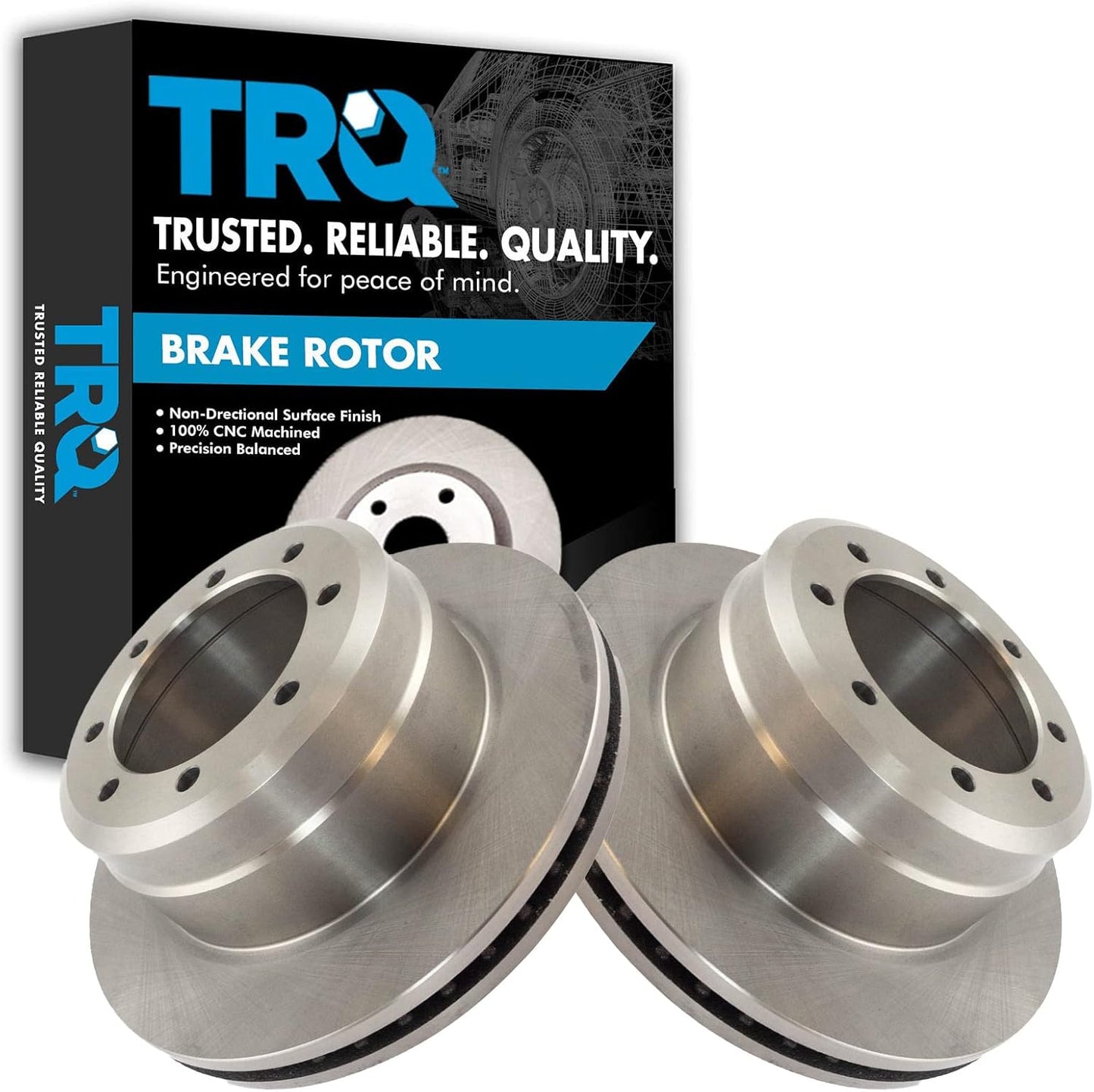TRQ Rear Brake Rotors Set for 2005-2012 Ford F-350 Super Duty