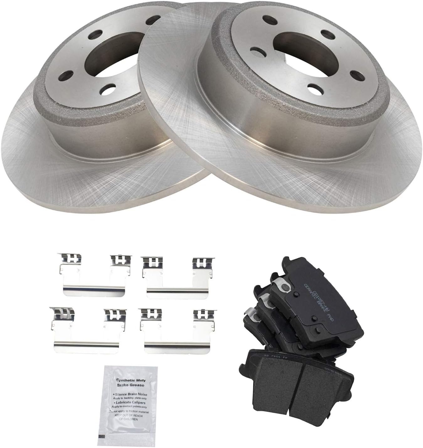 TRQ Rear Brake Pad & Rotor Kit for Chrysler 300 & Dodge Cars