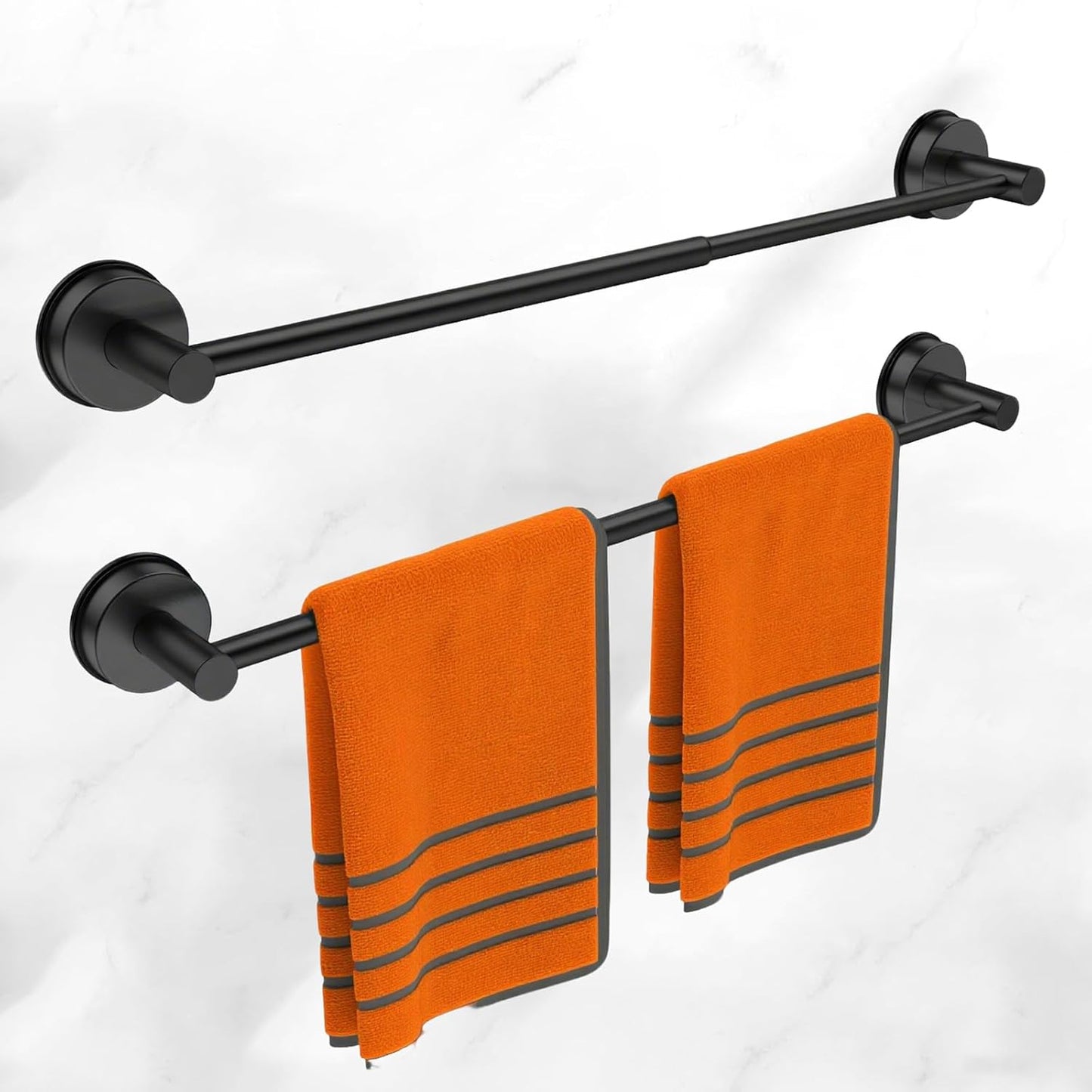 Adjustable Large Towel Bar for Bathroom Wall - Versatile Design