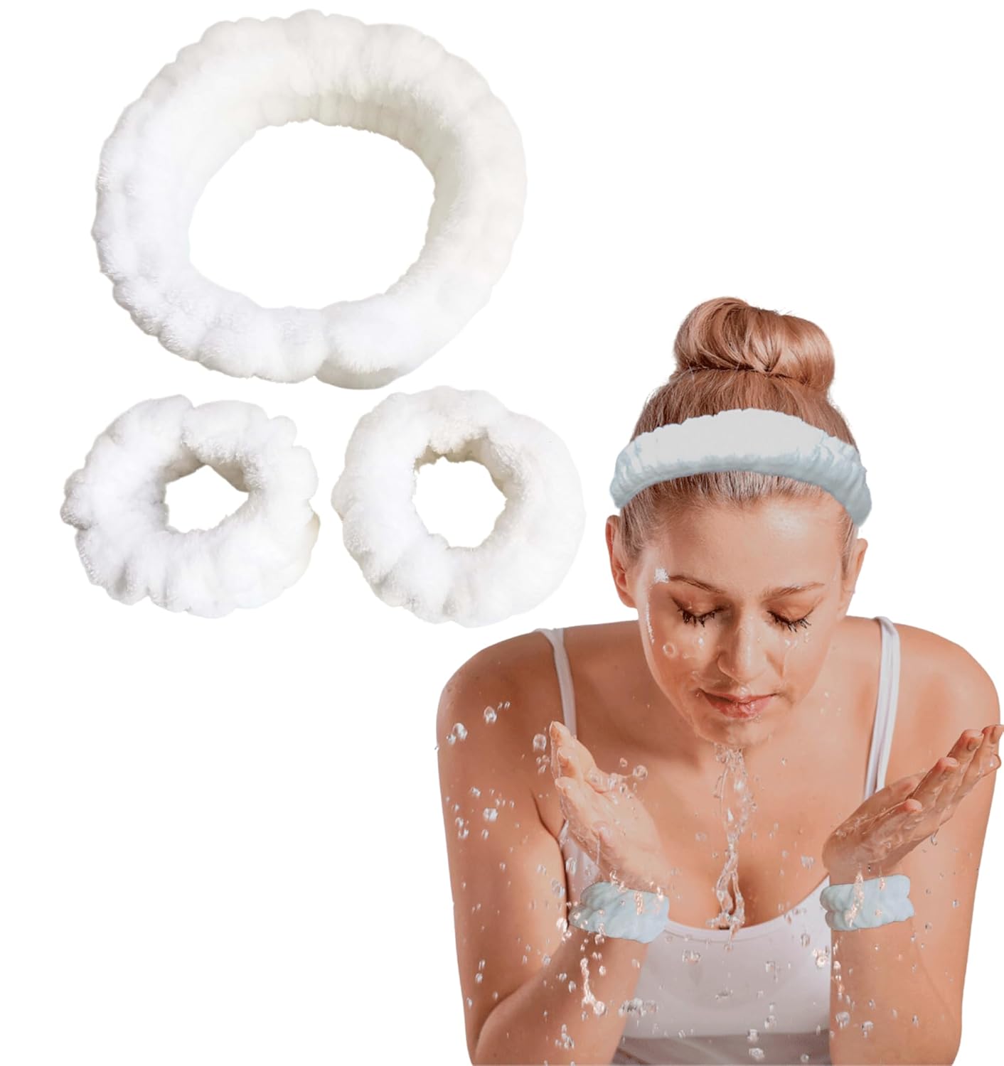 Soft Microfiber Spa Headband Set - Quick Face Washing