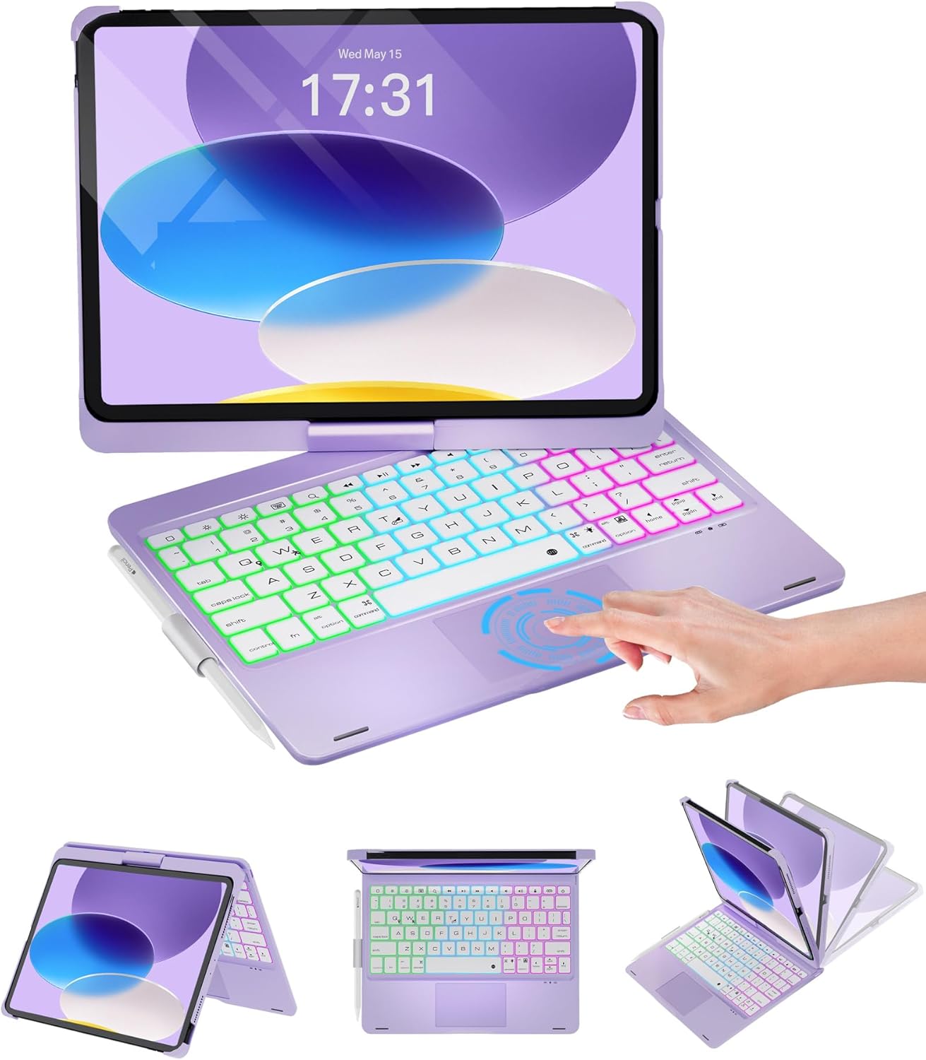 Baisla iPad 10th Generation Case with Keyboard and Trackpad