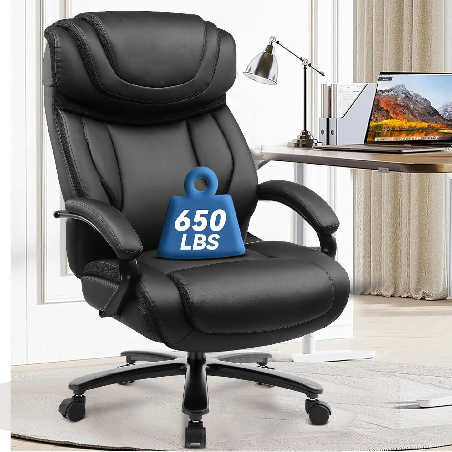 COMHOMA 650lbs Big & Tall Ergonomic Office Chair