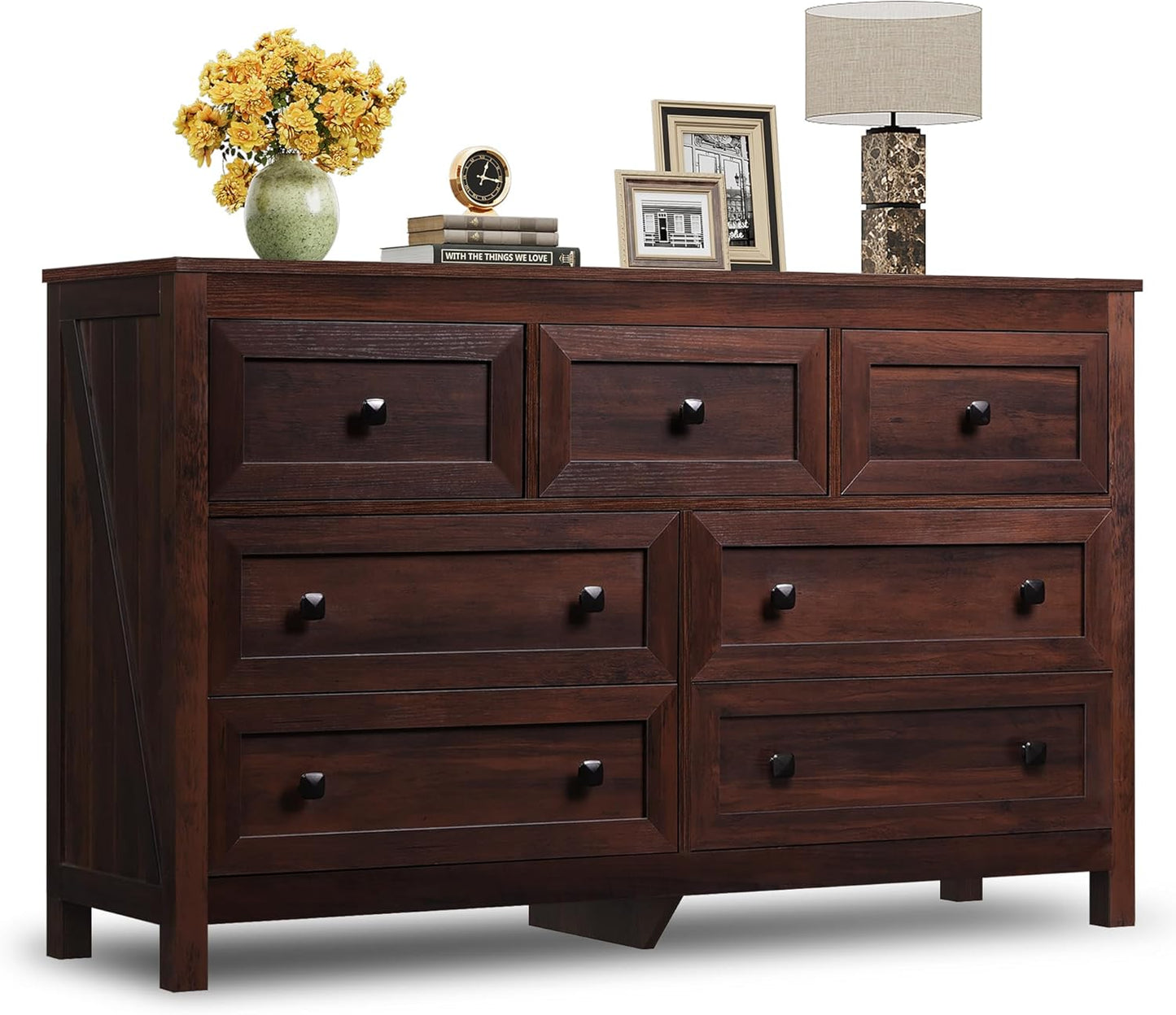 Farmhouse Dresser with 7 Drawers for Bedroom and Living Room
