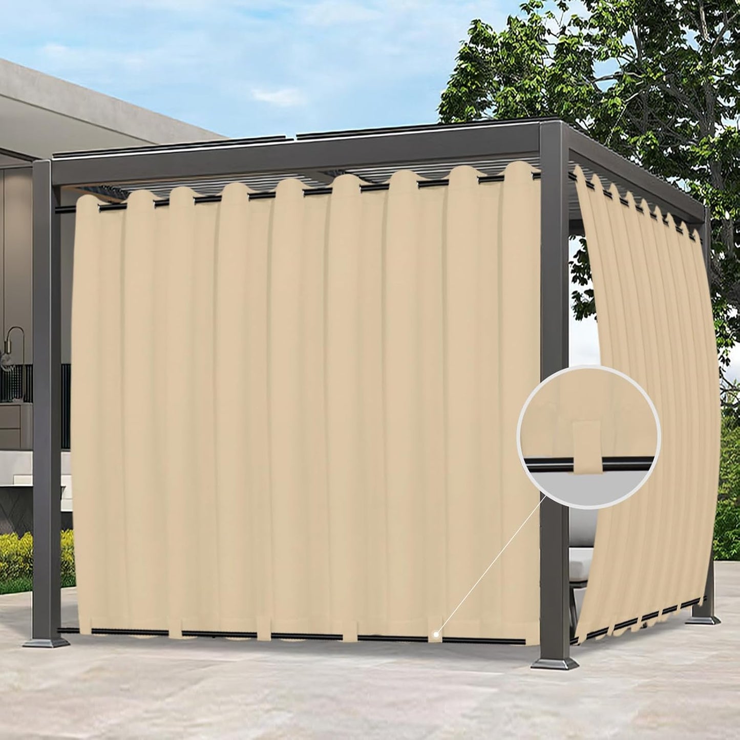 Easy-Going Outdoor Curtains for Patio, Pergola, and Gazebo
